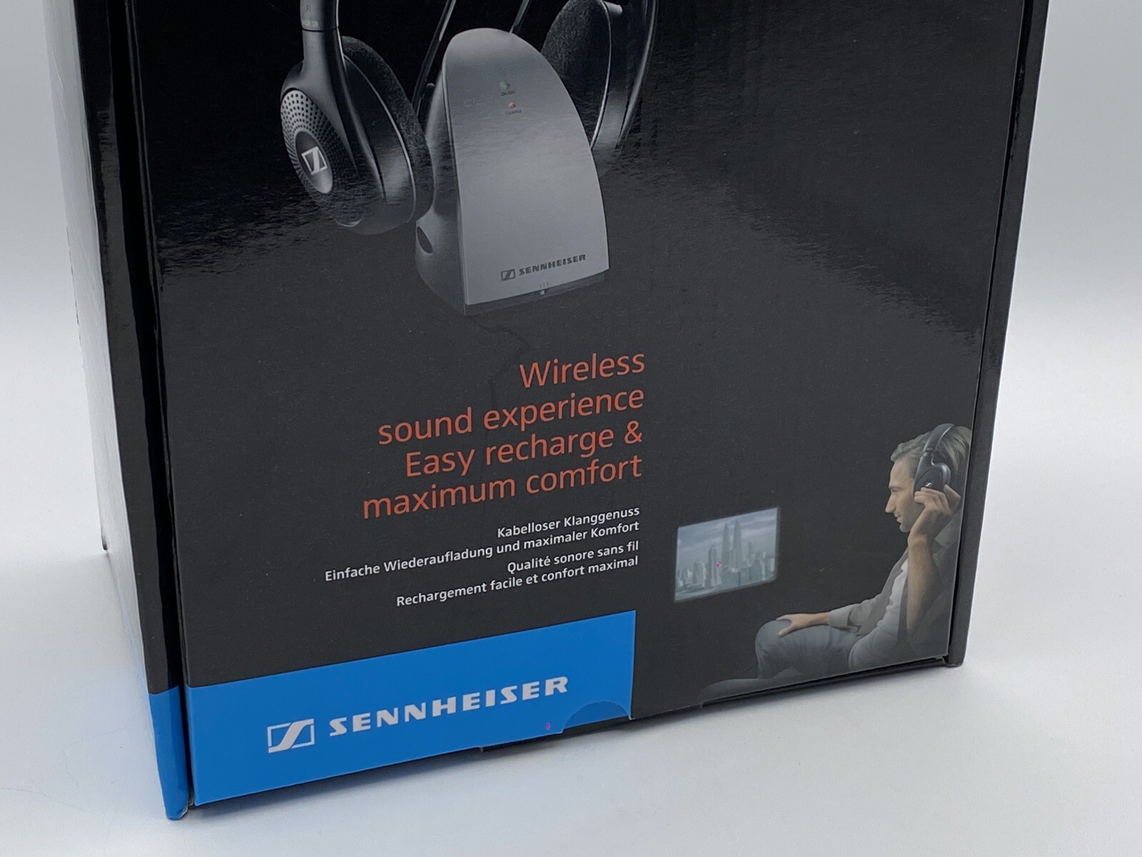 Sennheiser RS120 On-Ear Wireless RF Headphones with Charging Cradle