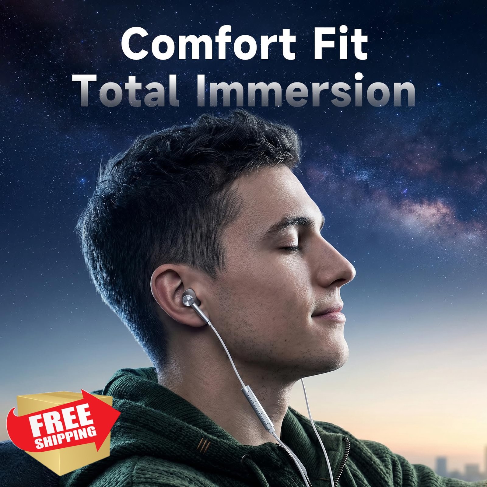 VUM HiFi Earbuds Silver White USB-C 1Pack