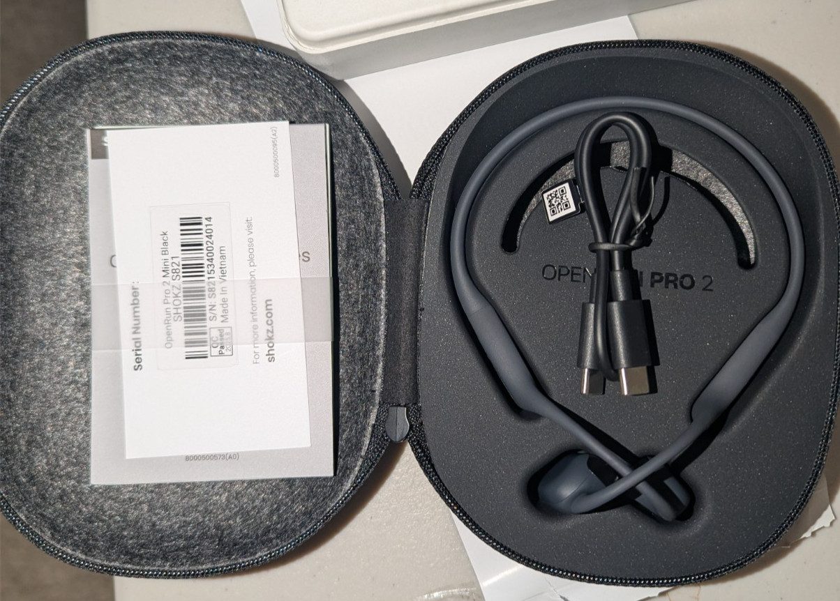 Shokz OpenRun Pro 2 Mini Bone Conduction Bluetooth Wireless Headphones – Black