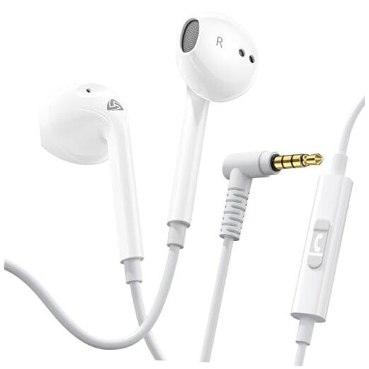 Zenith Wired Earbuds in-Ear Headphones, 5 Year Warranty, White 3.5 mm