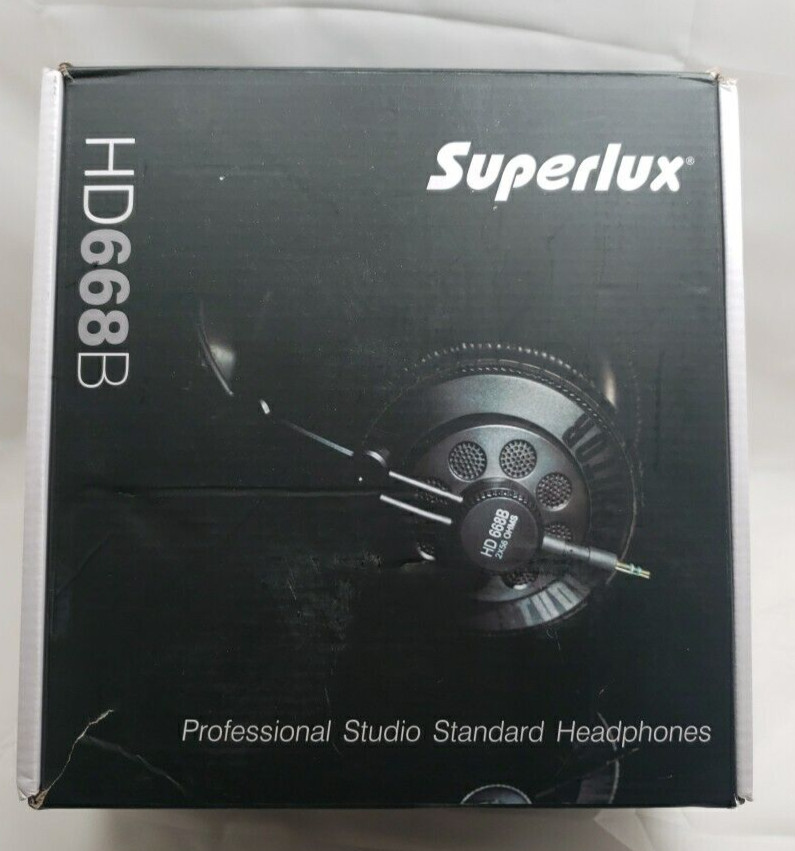 Superlux Professional Monitor Over Ear Headphone HD668B Semi-Open type Black