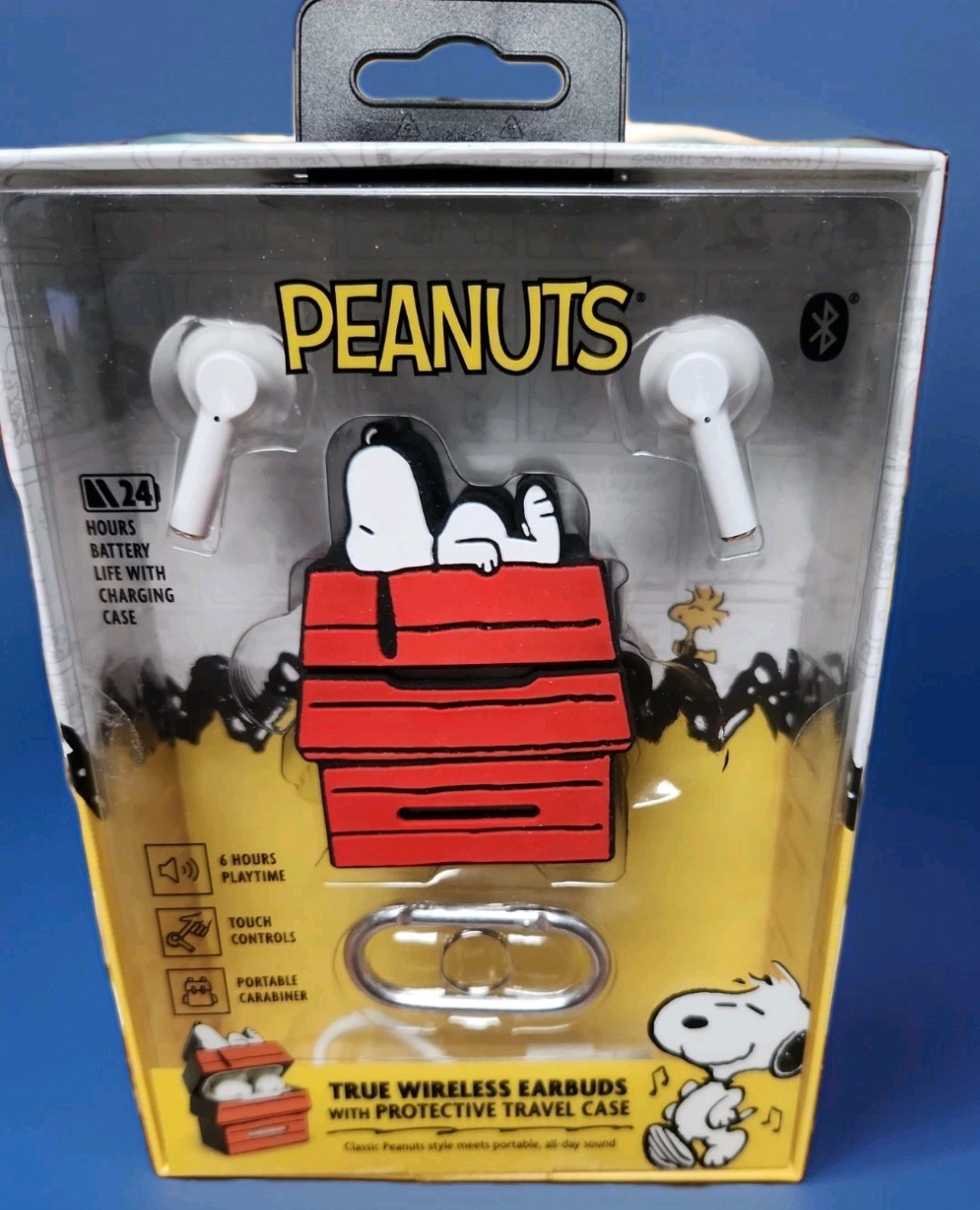 Peanuts Snoopy True Wireless Earbuds W/ Protective Travel Case