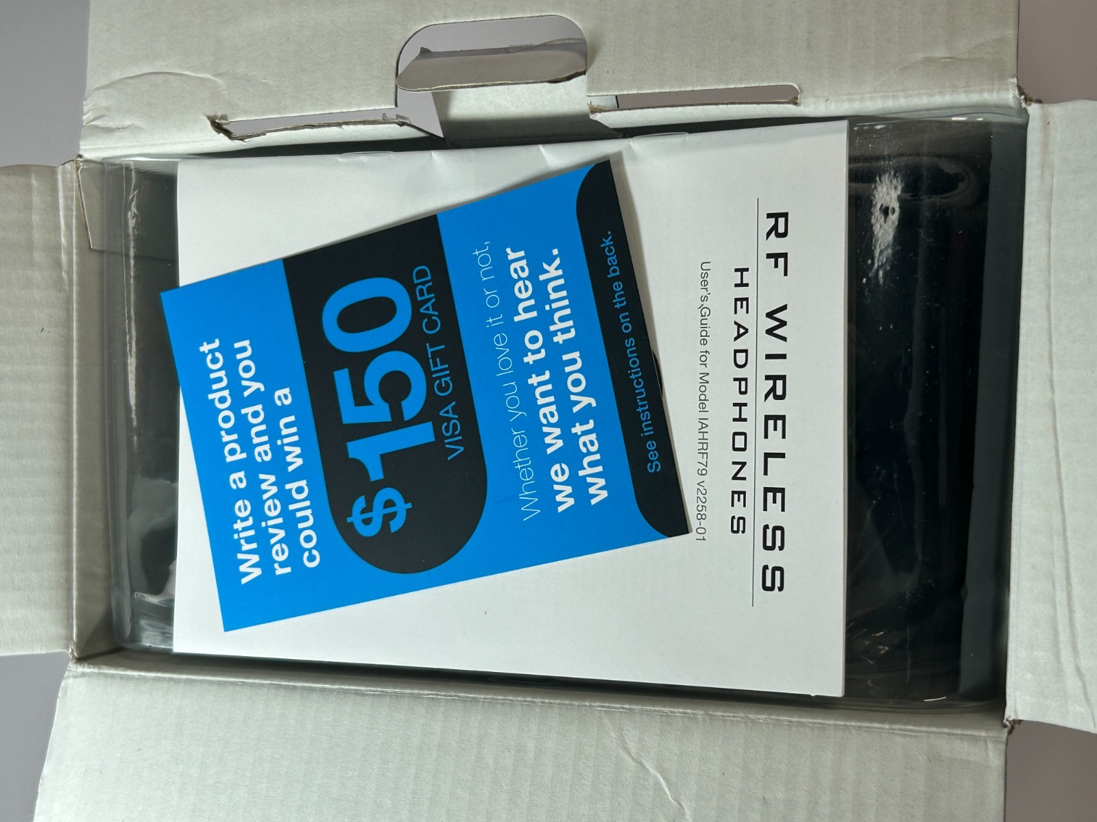 iLive RF Wireless Over Ear Headphones 2.4GHz HD Audio Charging Dock IAHRF79B