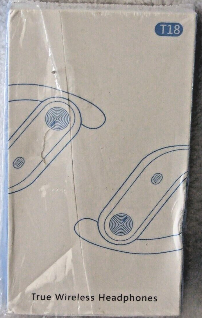 T18 Black True Wireless Sport Headphones Bluetooth Connect Made in China