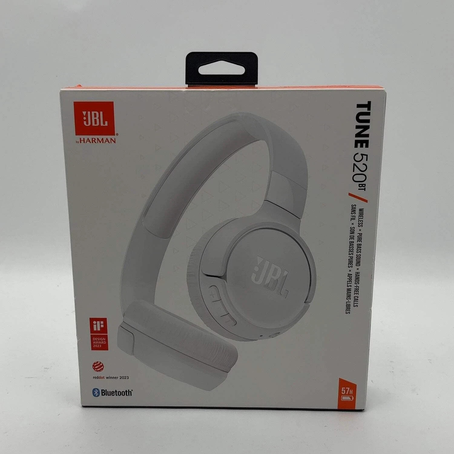 New JBL TUNE 520BT Wireless On-Ear Bluetooth Headphones White
