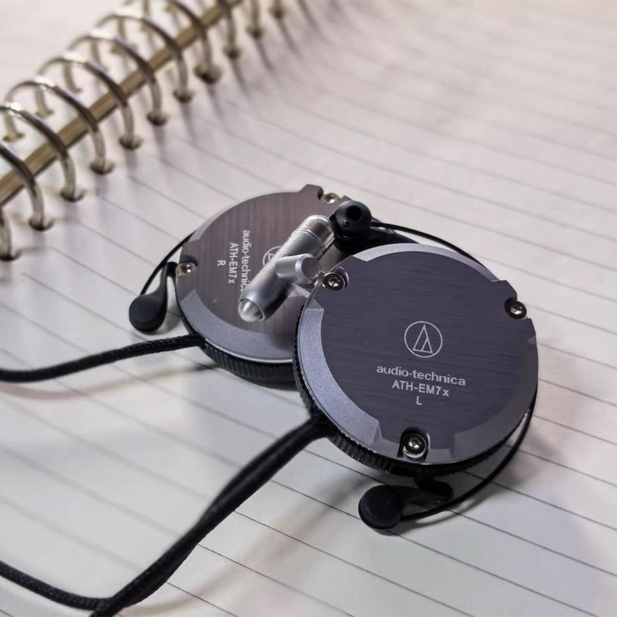 Original Audio-Technica ATH-EM7X Adjustable Aluminum Clip-On Headphones