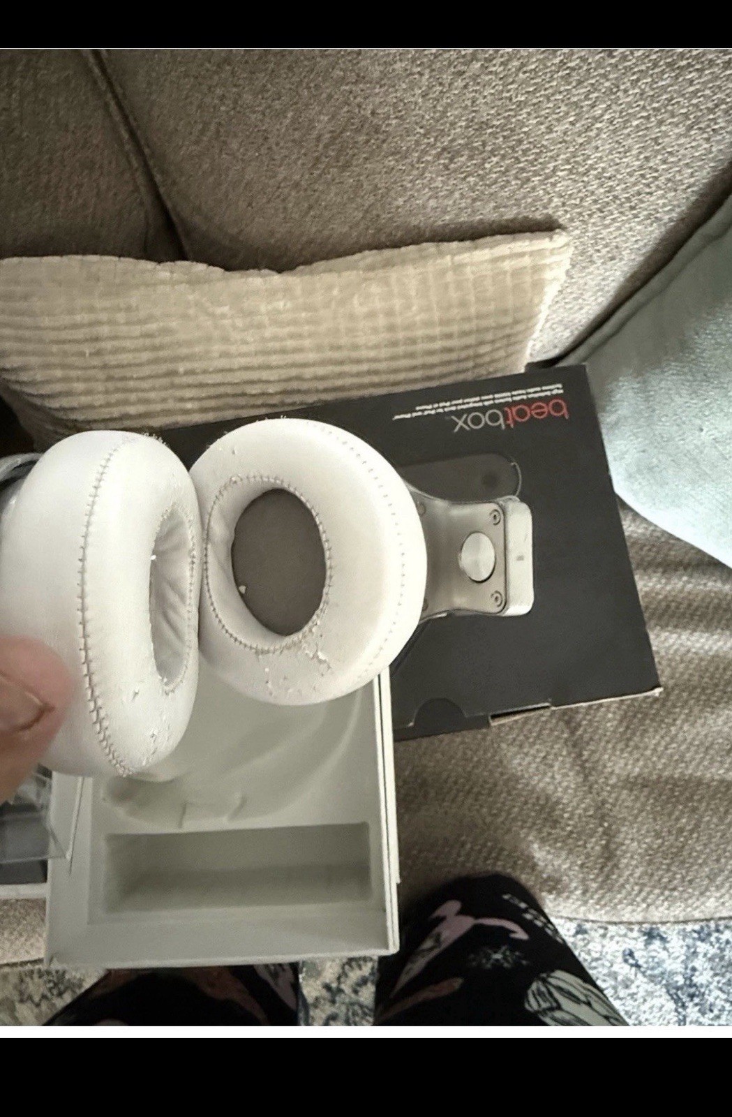 Beats Pro Monster Wired Over-Ear Headphones White Silver Used W/ Box