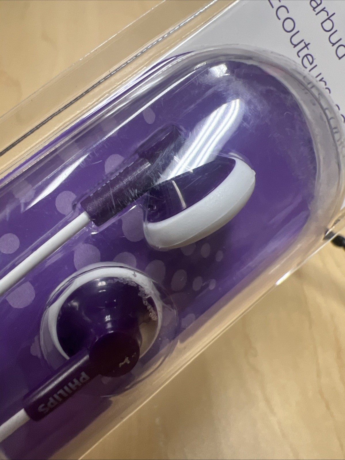 Philips Earbud Headphones, Purple