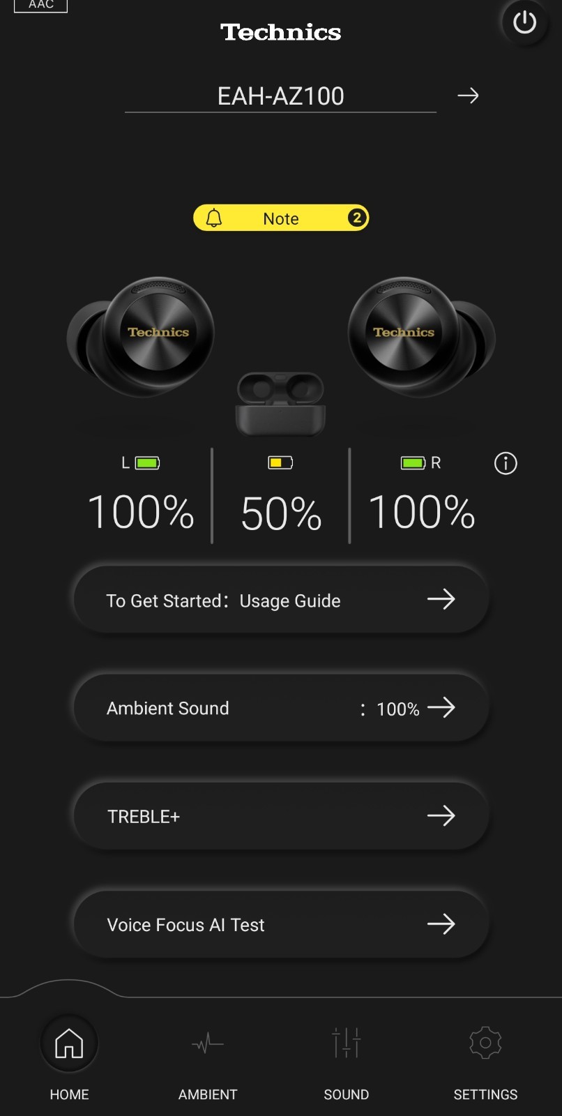 Technics EAH-AZ100 True Wireless Bluetooth Earbuds/ANC/3-Multipoint/10-hr🔋Black