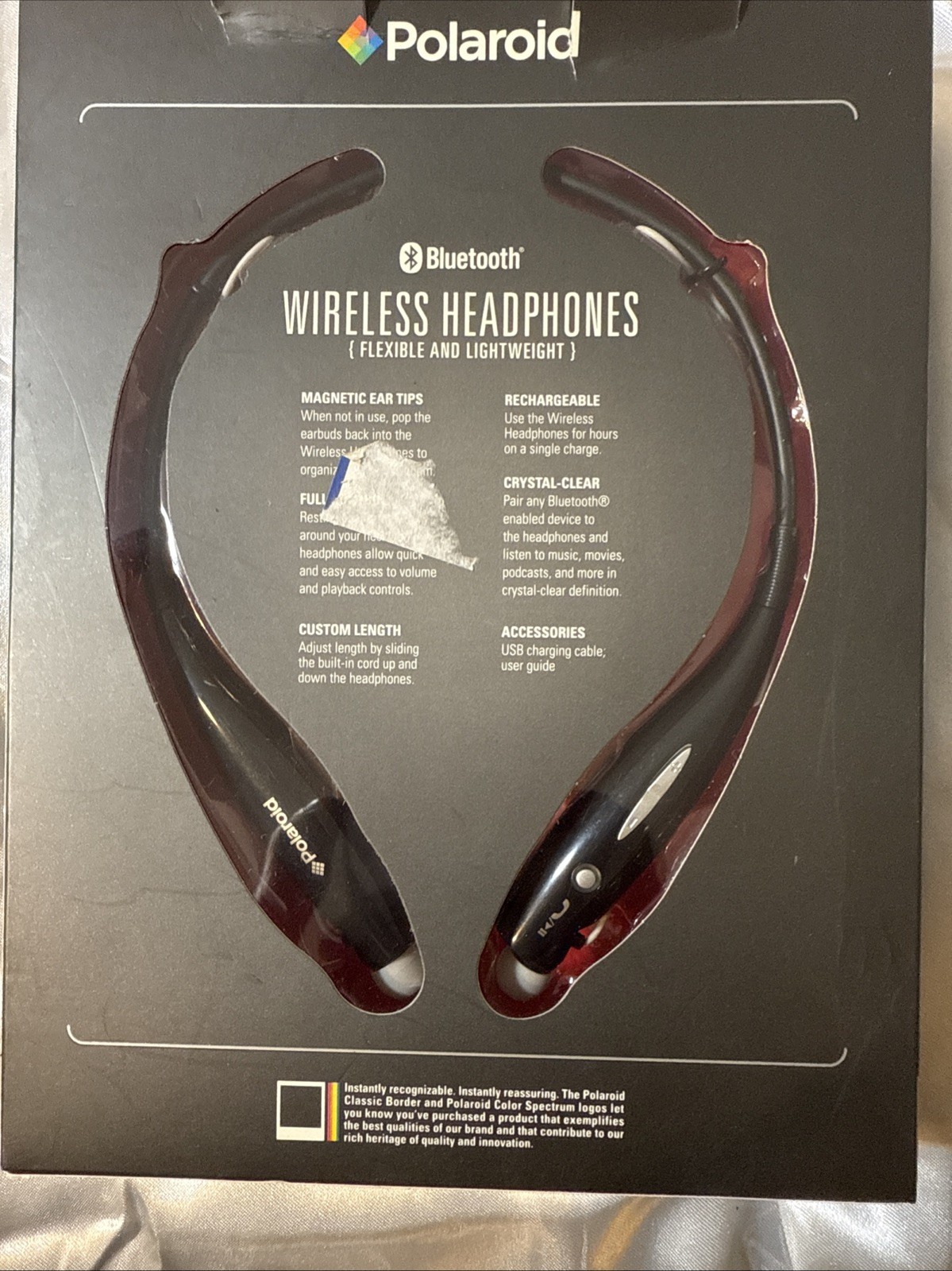 Polaroid Wireless Bluetooth Hands-Free Call Rechargeable Headphones