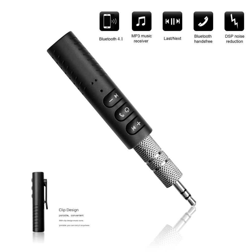 Bluetooth 4.2 3.5mm AUX Wireless Audio Receiver Adapter for Earbuds & Headphones