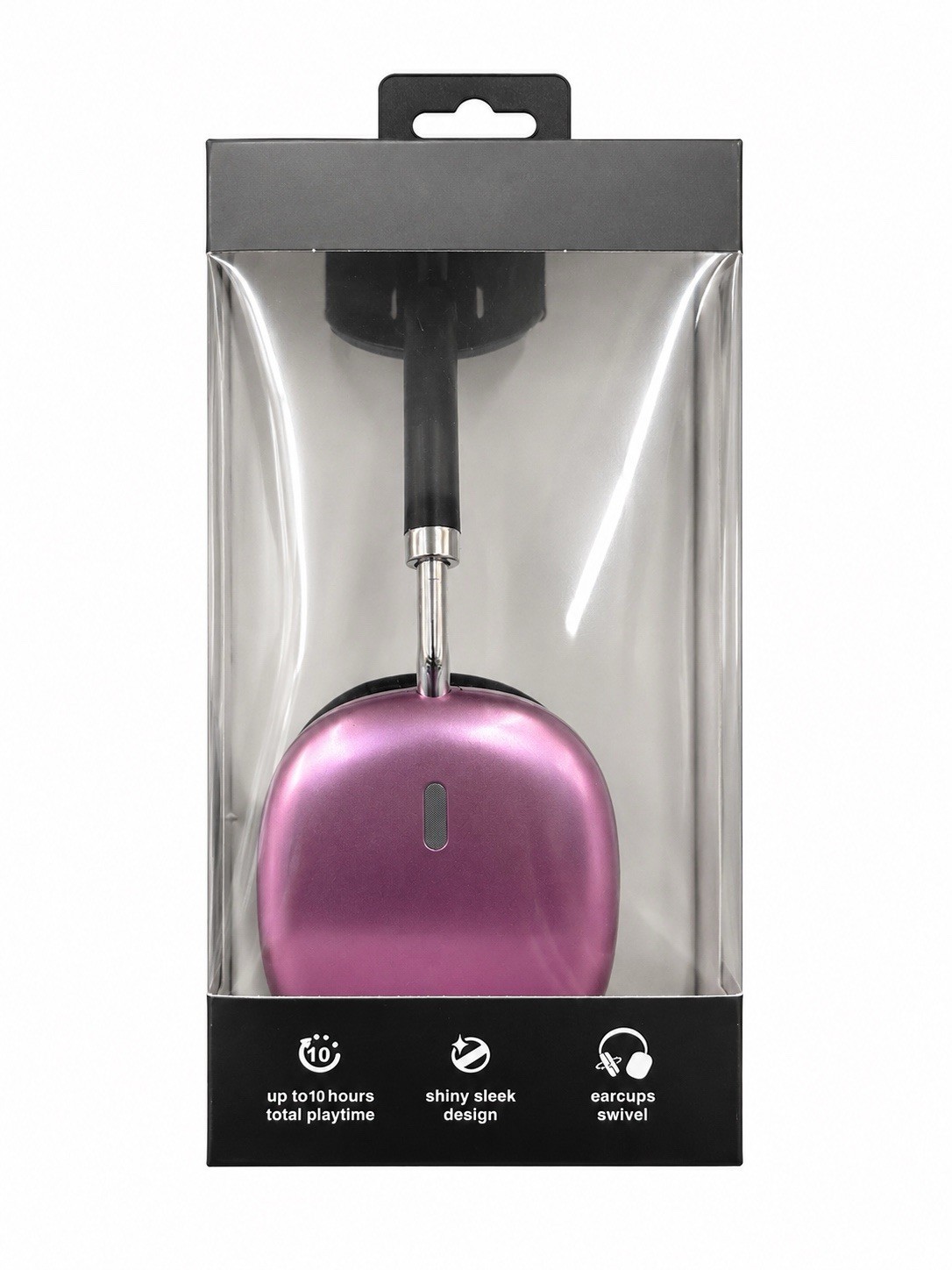 Bluetooth Wireless Over-Ear Headphones Swivel Earcups Pink/Black