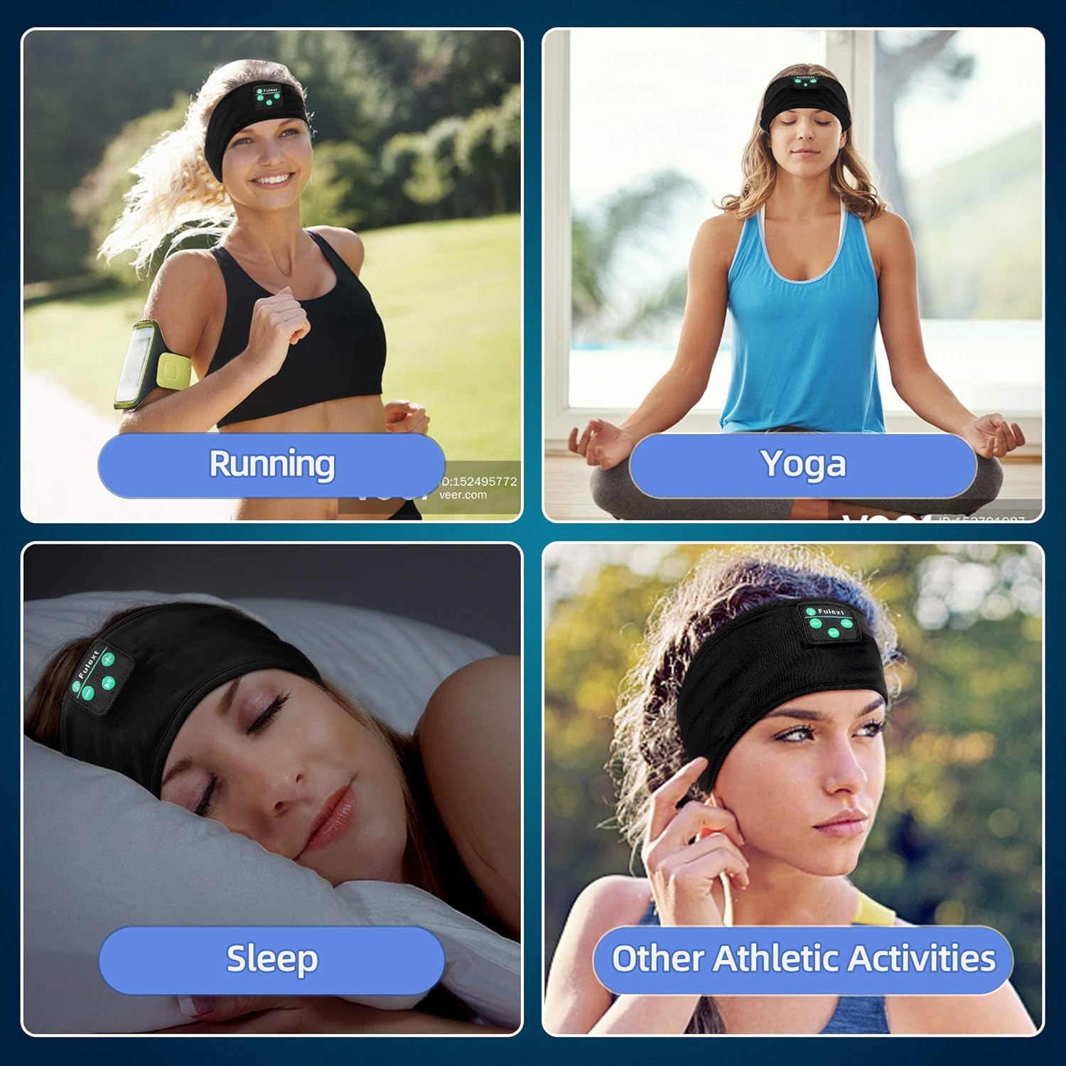 Bluetooth Sleep Headphones Headband for Comfort During Yoga and Workouts