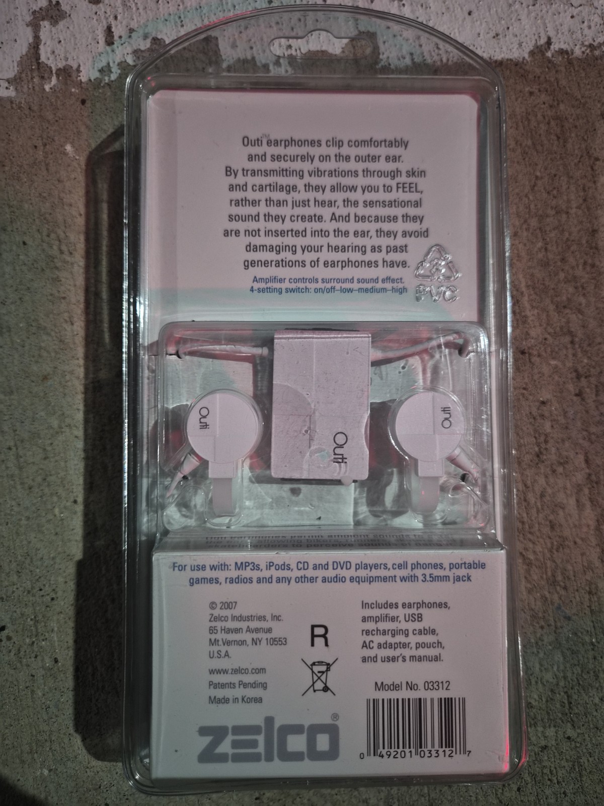 New Factory Sealed Zelco Outi Earphones 2007 # 03312 Bone Conduction Earphone