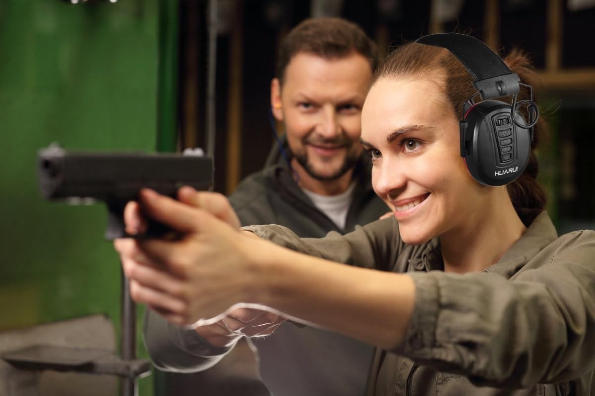 Adjustable 24dB Noise Cancelling Earmuffs for Gun Range – Ultimate Comfort