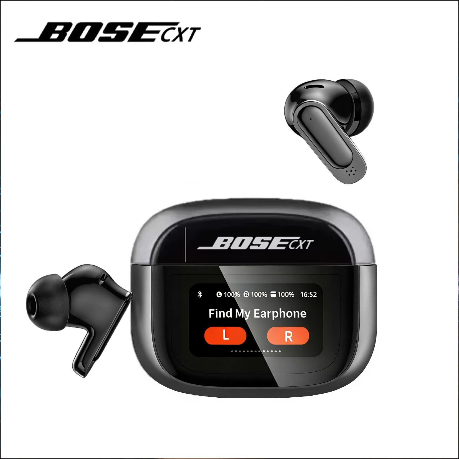 BOSECXT TWS Earbuds Bluetooth 5.3 ANC Wireless Headphones Smart Touch Screen