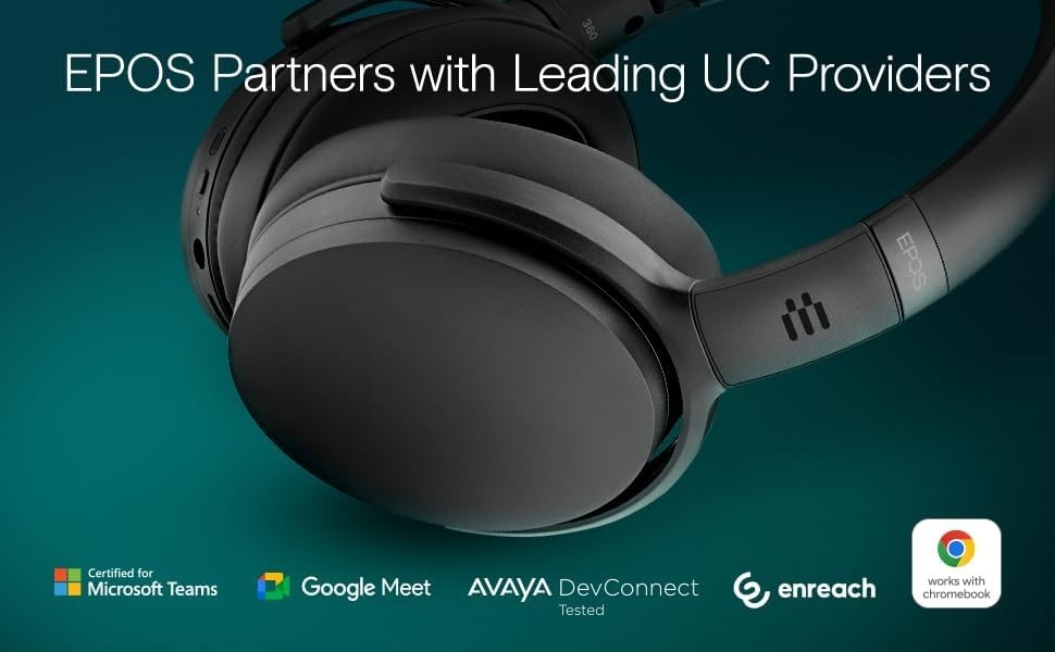 ✨Teams Certified EPOS Adapt 360 Binaural ANC Over-Ear Headset Noise Cancellation