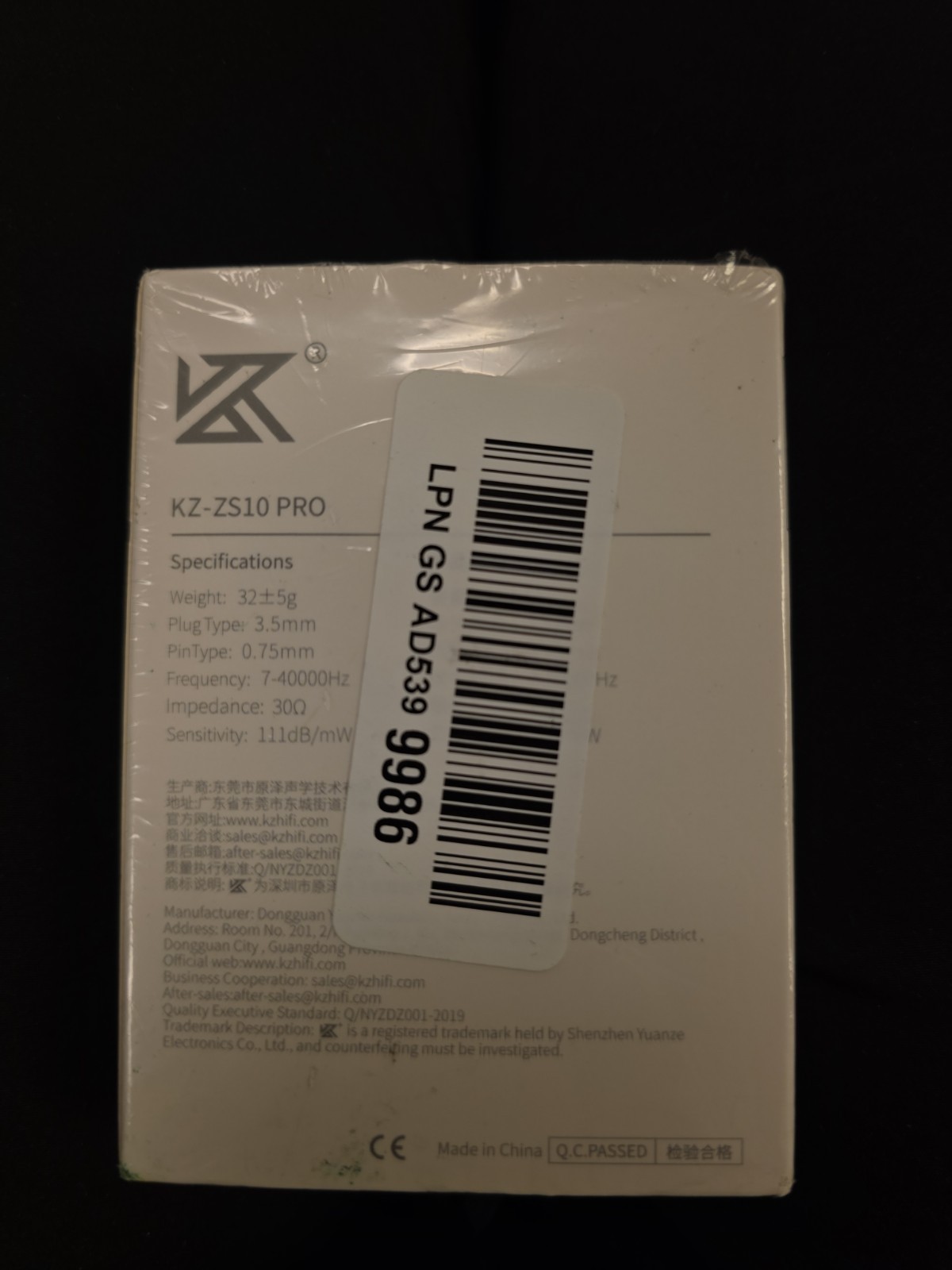 Linsoul KZ ZS10 Pro 4BA+1DD in Ear Monitor HiFi Wired Earbuds,W/ Mic