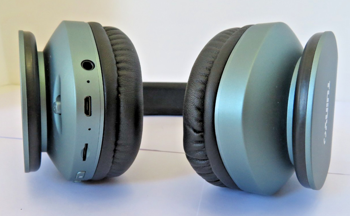 TUINYO Wireless Headphones Over Ear Bluetooth with Microphone Foldable Gray/Blue