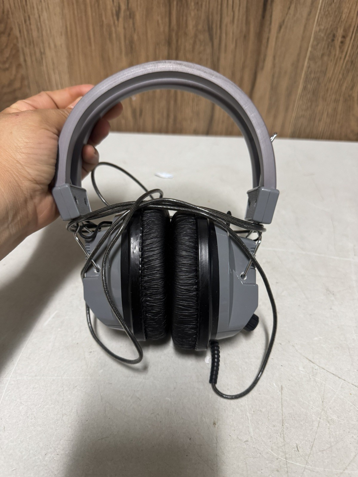 Hamilton Buhl SC-7V Stereo Headphones 3.5mm Gray Adjustable Tested