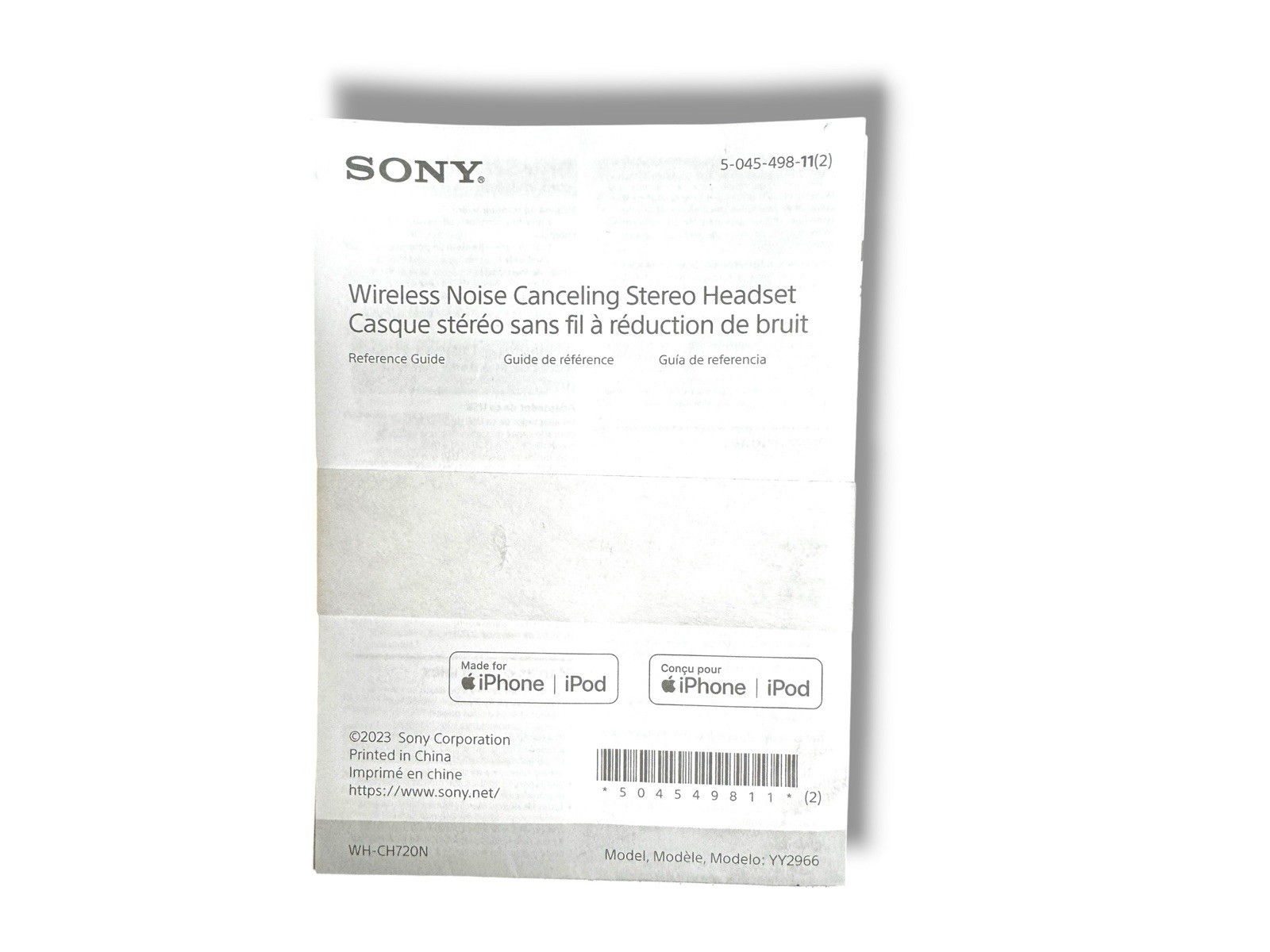 Sony WH-CH720N Wireless Noise Canceling Headphones Black Bluetooth