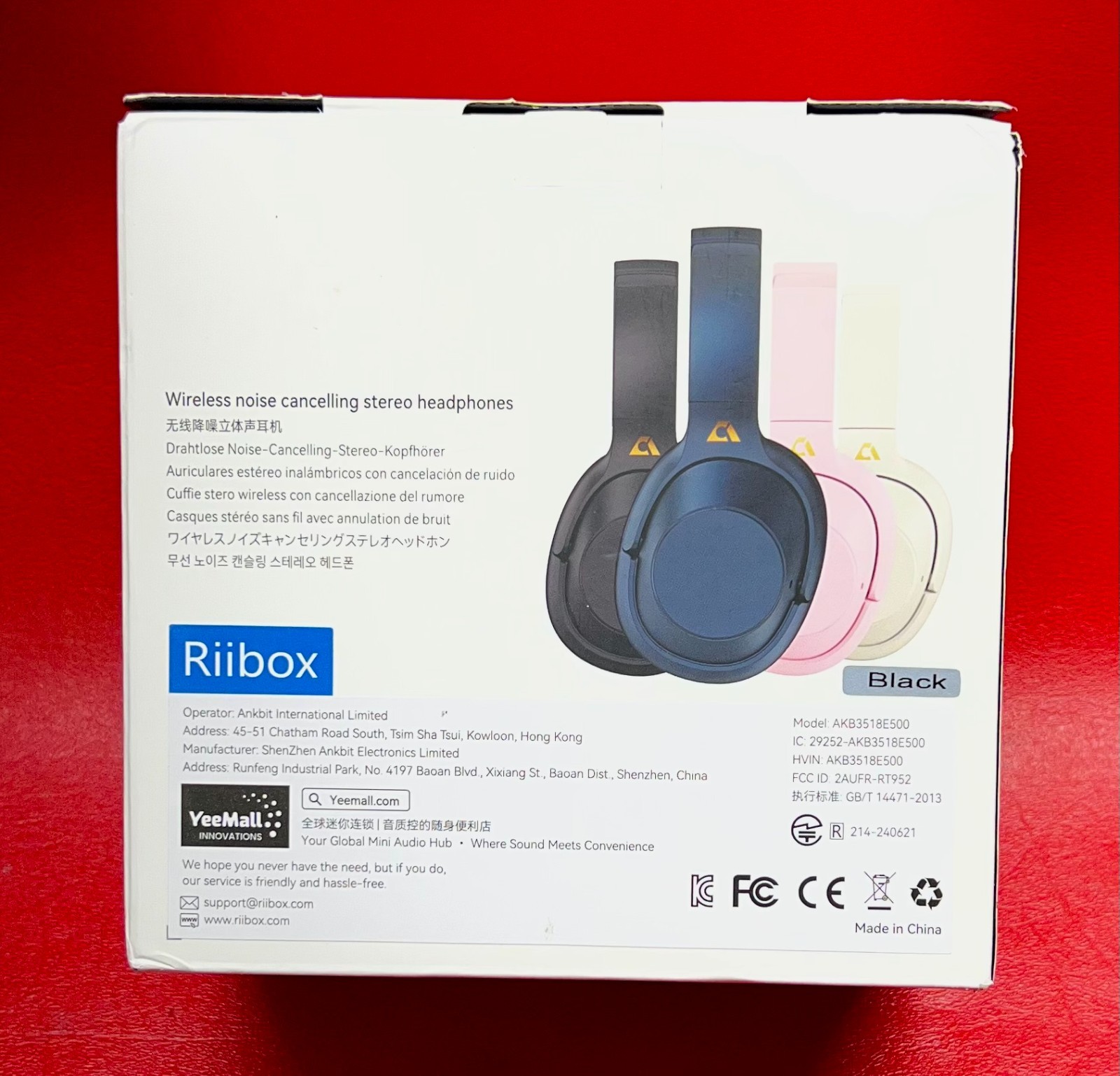 RIIBOX Y7PRO HYBRID ACTIVE NOISE CANCELLING HEADPHONES LDAC HI-RES AUDIO 100H