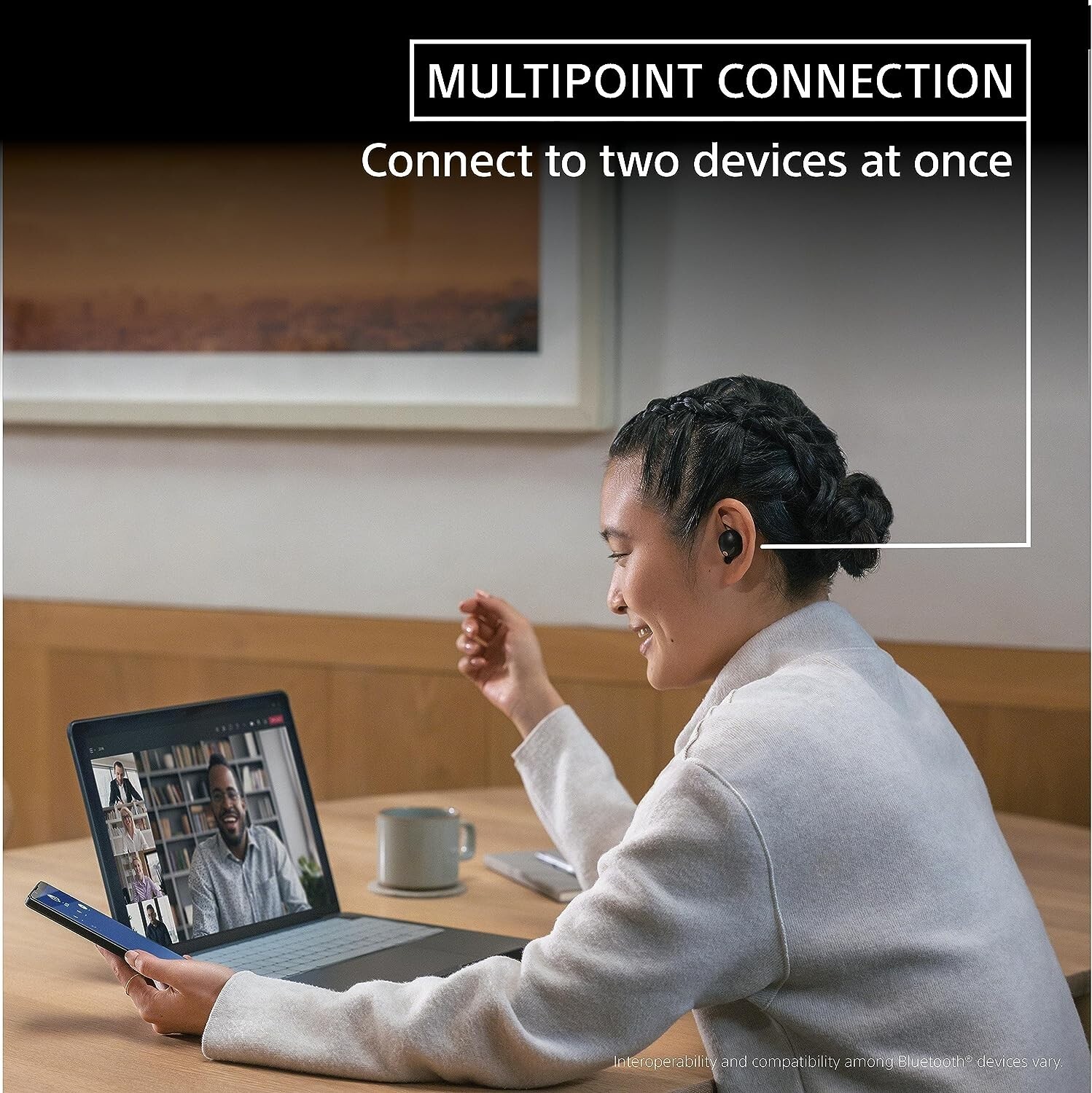 Sony WF-1000XM5 True Wireless Noise Cancelling Earbuds (White)