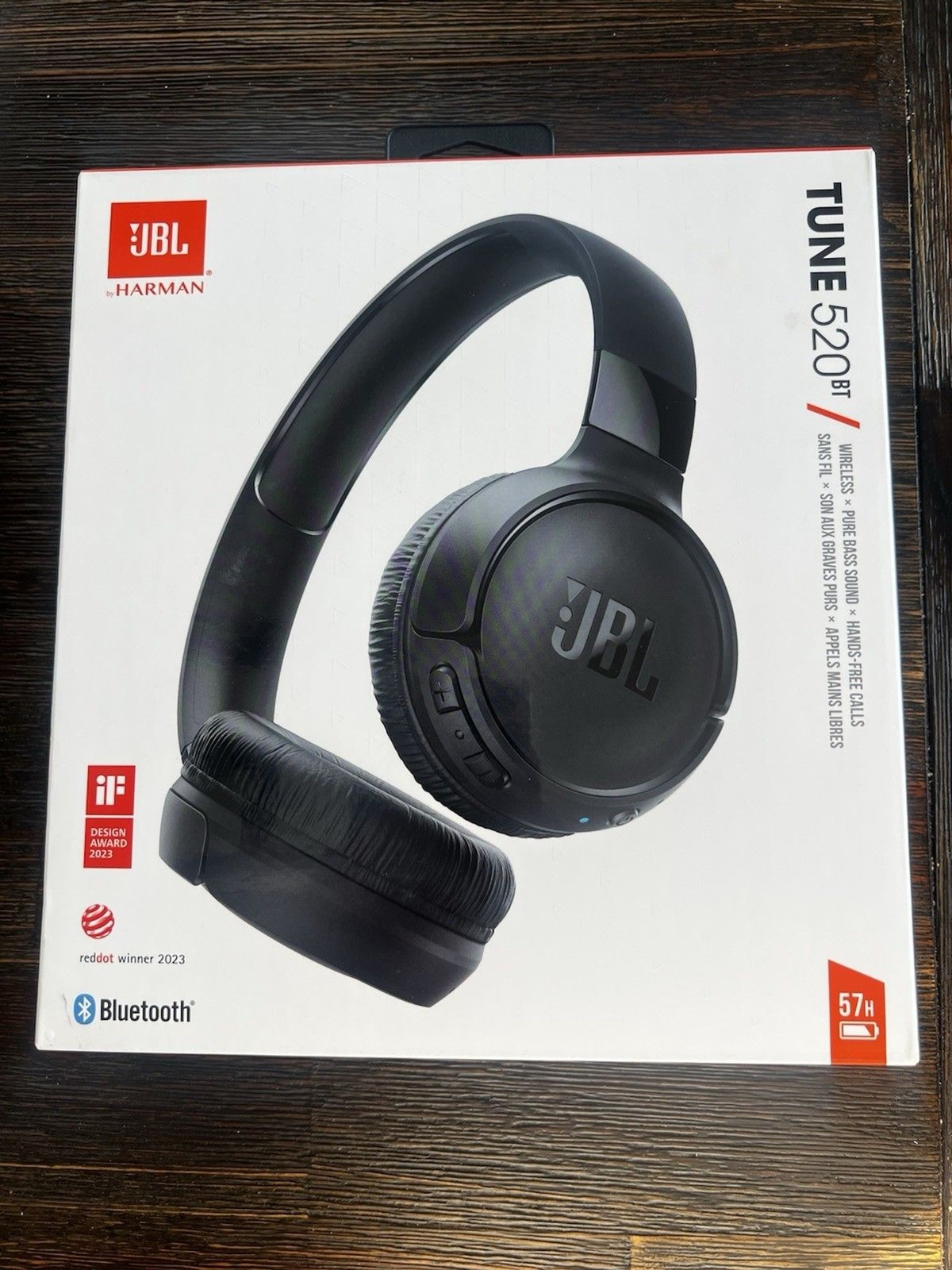 JBL Tune 520BT Wireless Bluetooth On-Ear Headphones With Built-In Microphone NEW