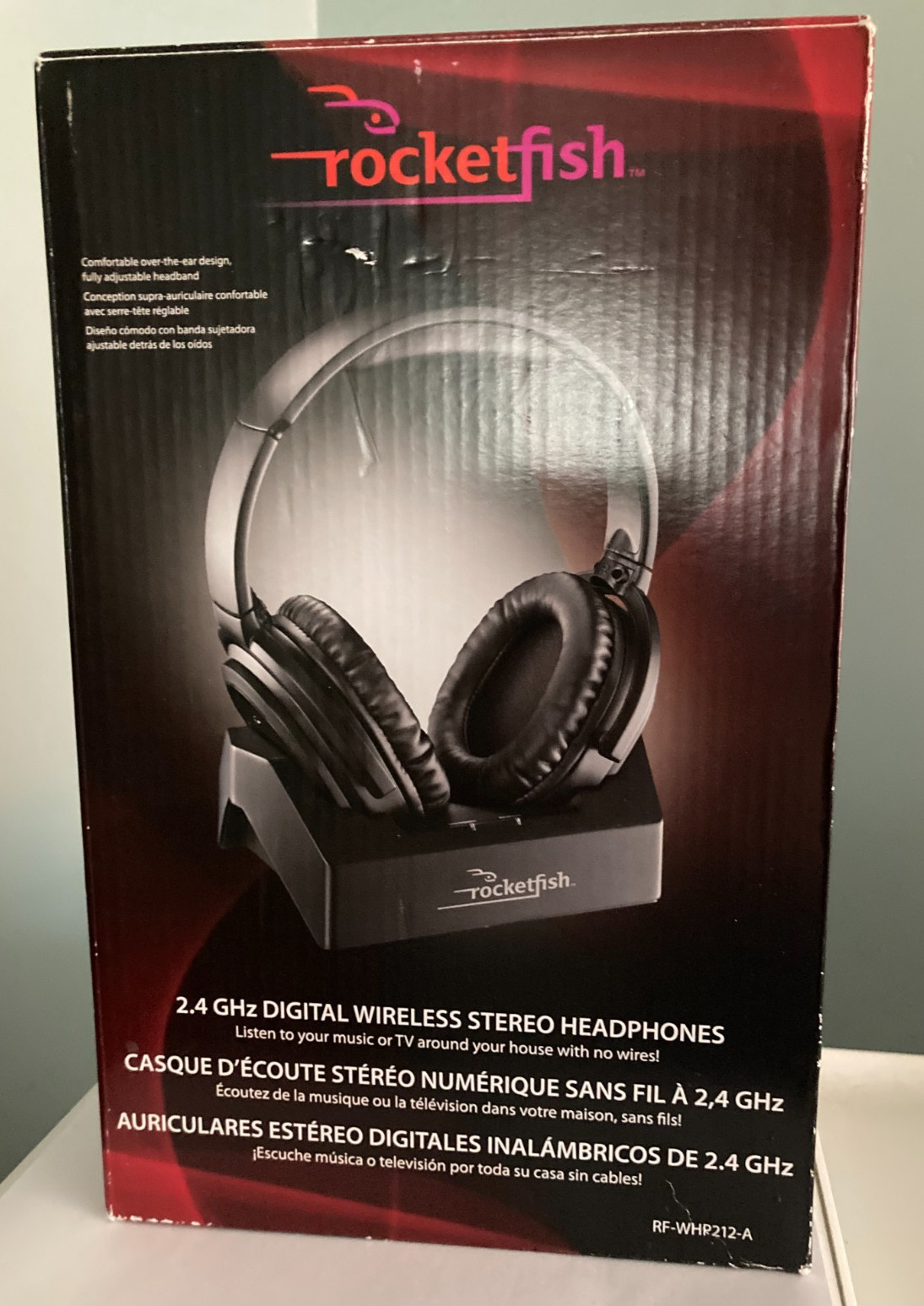 Rocketfish 2.4GHz Digital Wireless Stereo Headphones Black – In Box