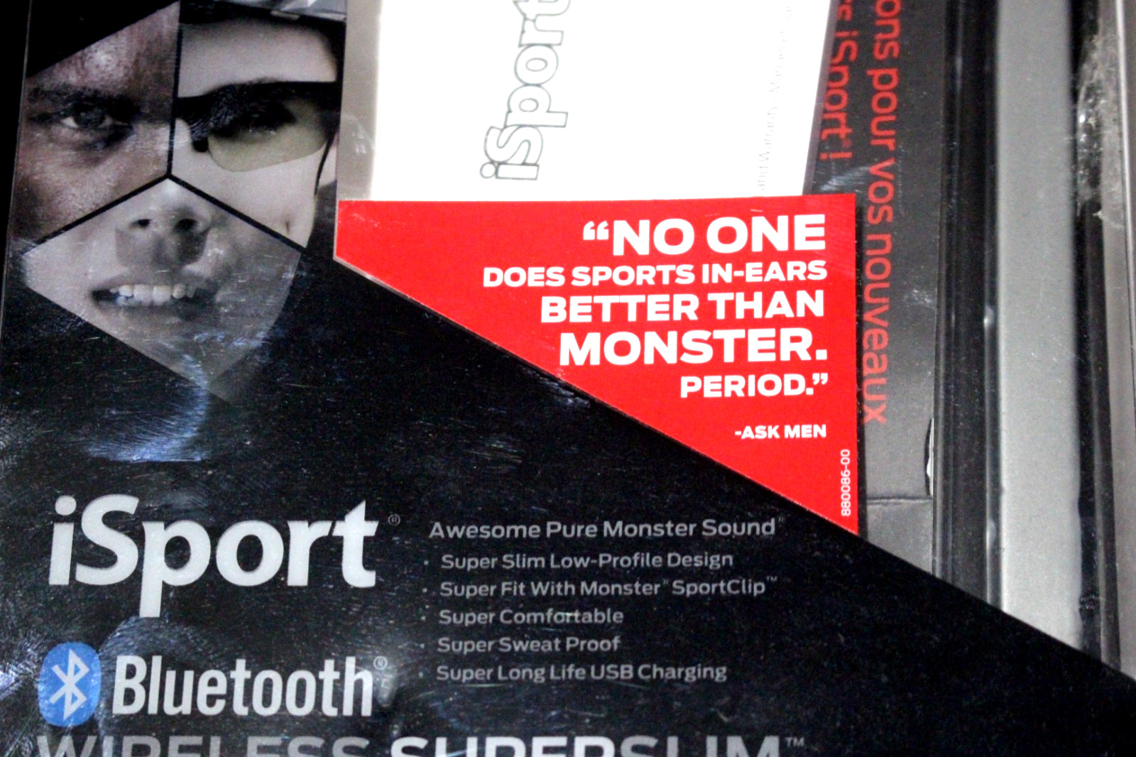 MONSTER ISPORT WIRELESS SUPERSLIM HIGH PERFORMANCE SPORT AUDIO BLUETOOTH