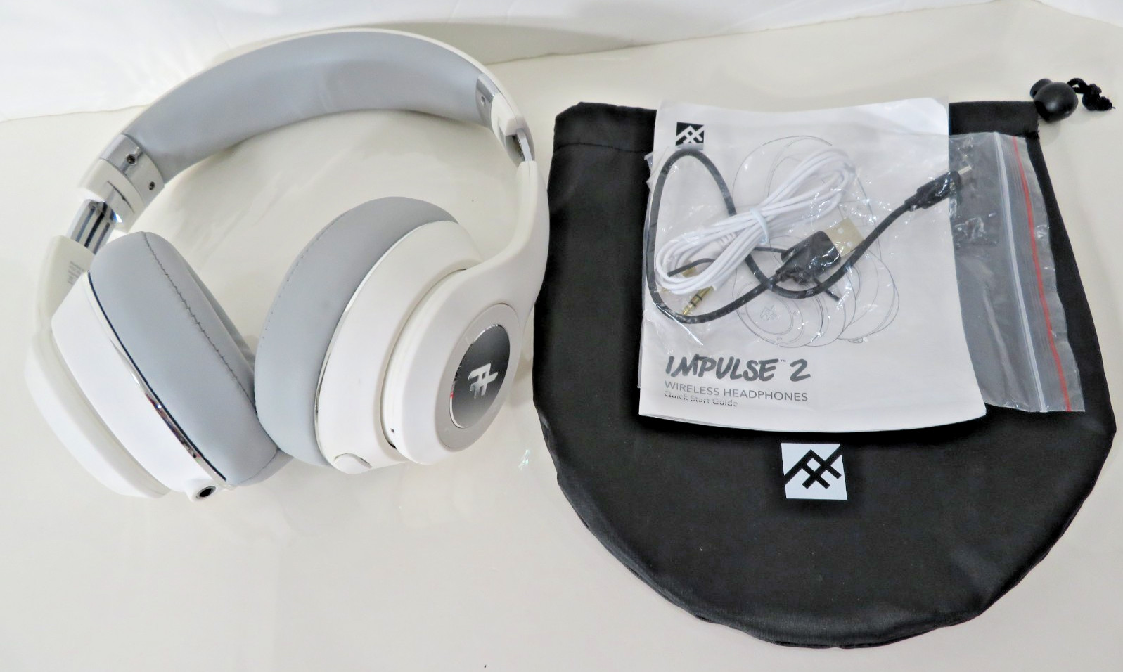 iFrogz Impulse 2 Wireless Premium Headphones with Long Battery Life White/Gray