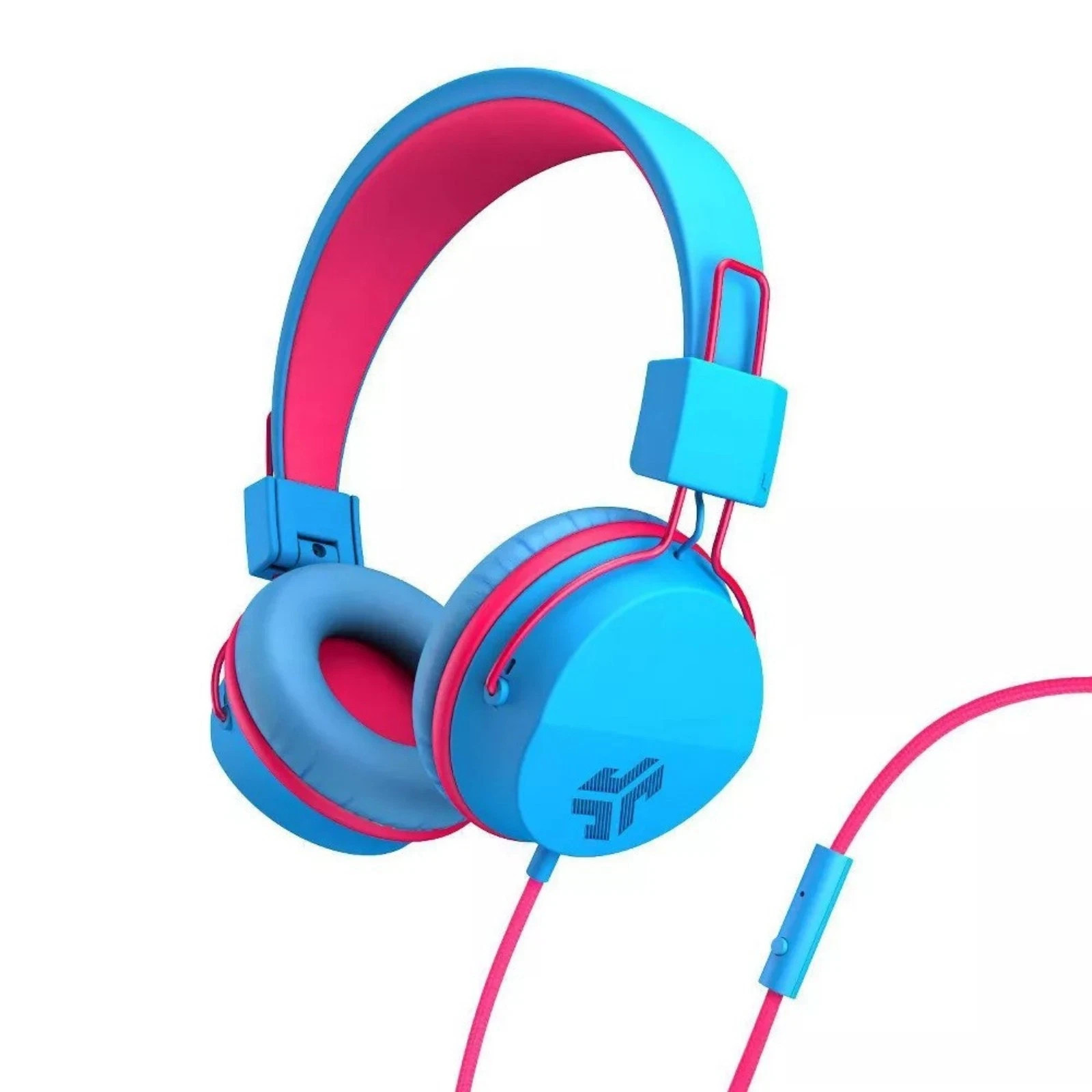 JBuddies Studio Wired Over Ear Headphones with Mic – Blue/Pink