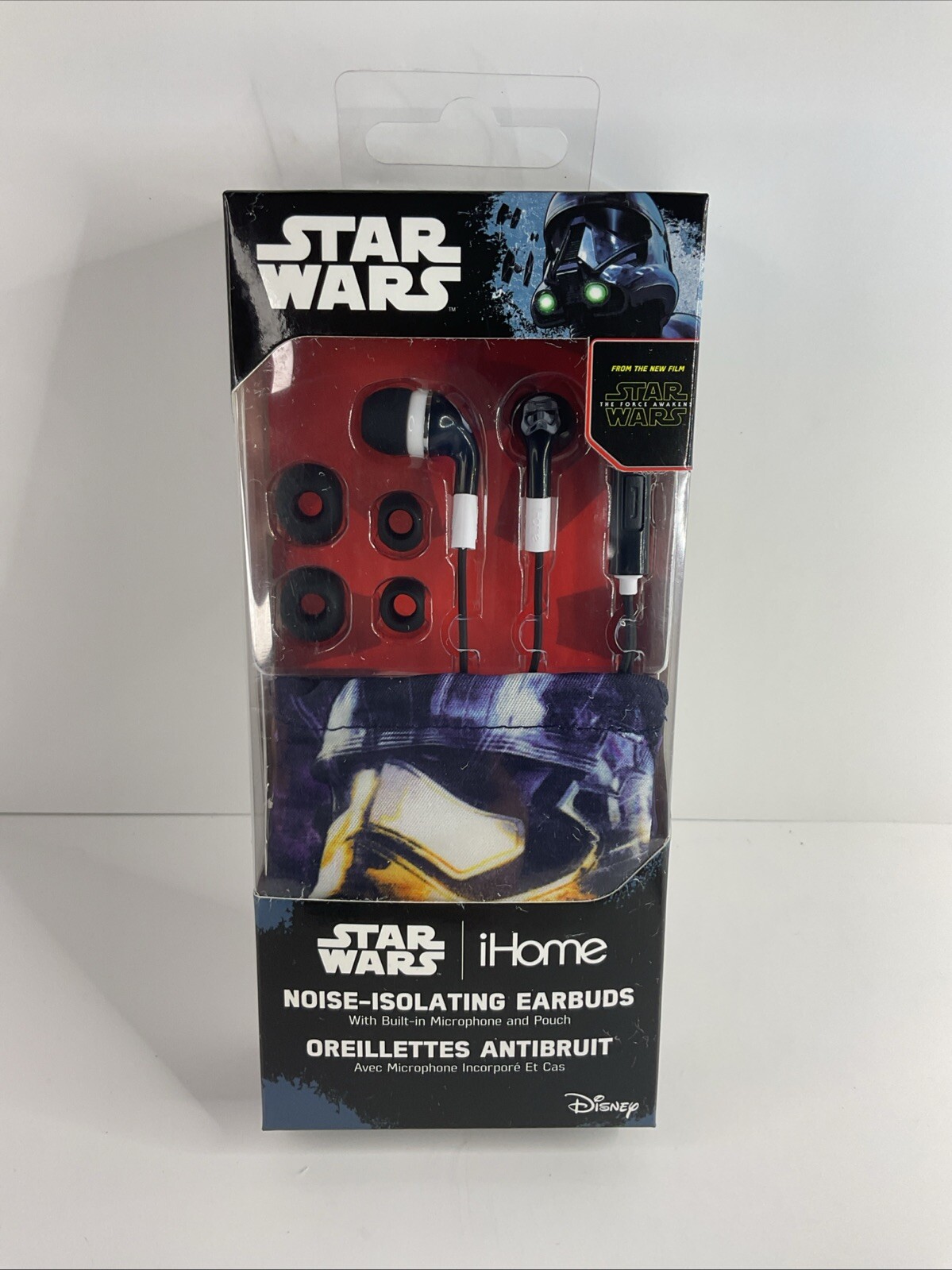 Star Wars – Earbuds w/Pouch, Call & Answer Button, Noise Isolating, NEW. (E4)