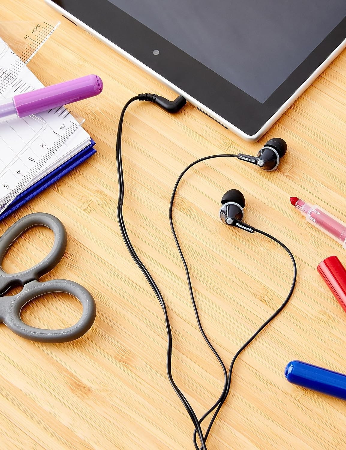 Panasonic RP HJE125 Wired Earphones ErgoFit Design 10Hz to 24kHz Black