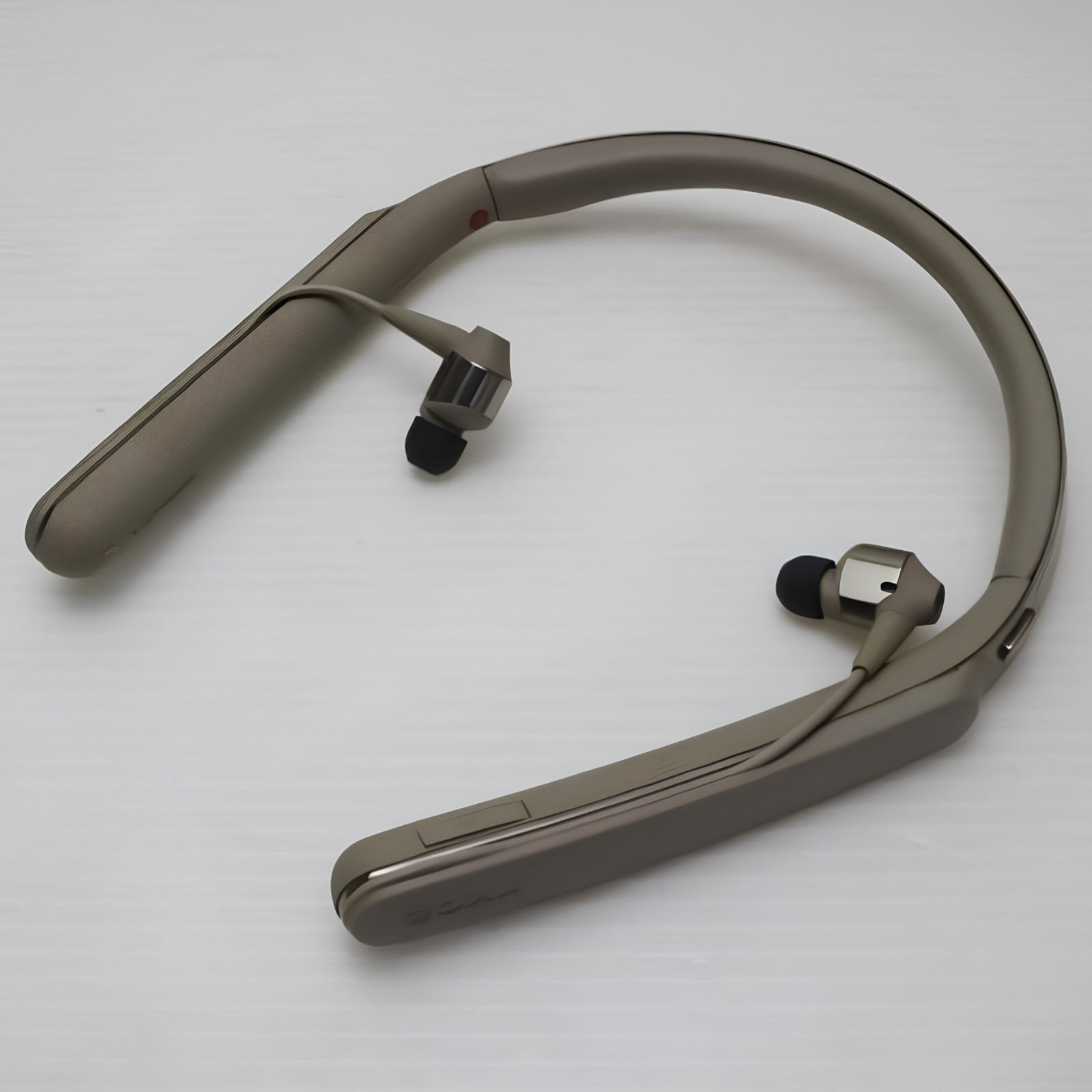Sony WI-1000X Wireless Noise Canceling Neckband Headphones Champagne Gold Tested