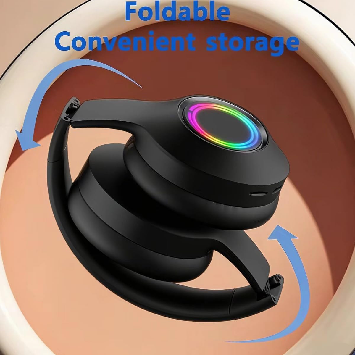 Bluetooth Headphones over Ear,Wireless Headphones Low Latency, Hands-Free Calls,