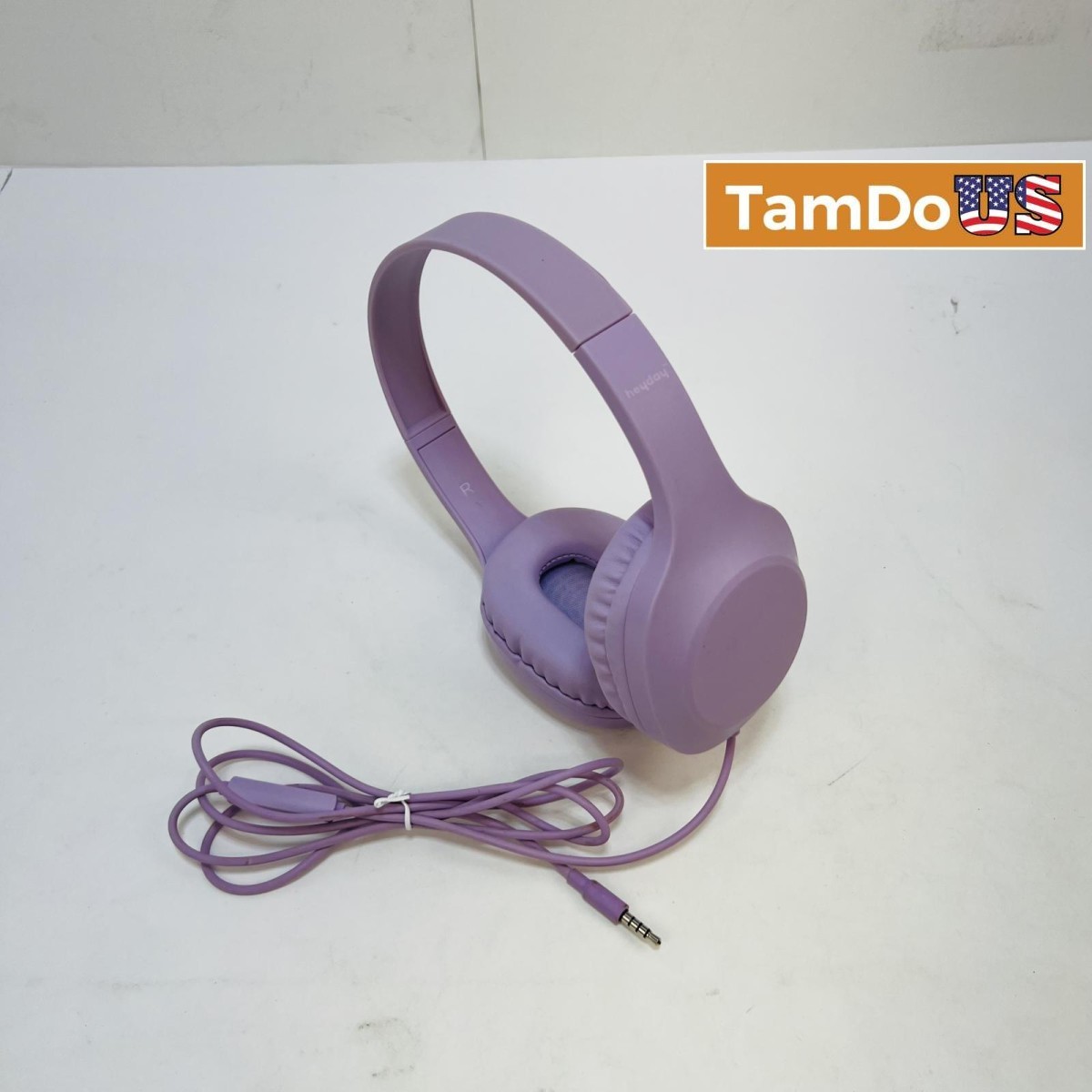 heyday Purple Wired On-Ear Headphones 3.5mm Audio Jack Lightweight Comfort
