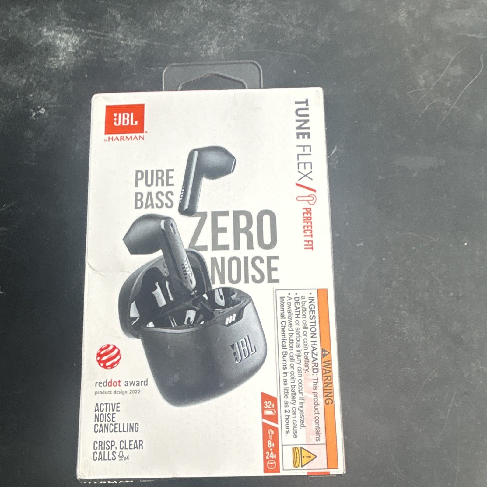JBL Tune Flex True Wireless In-Ear Bluetooth Earbuds Black ANC Built-In Mic