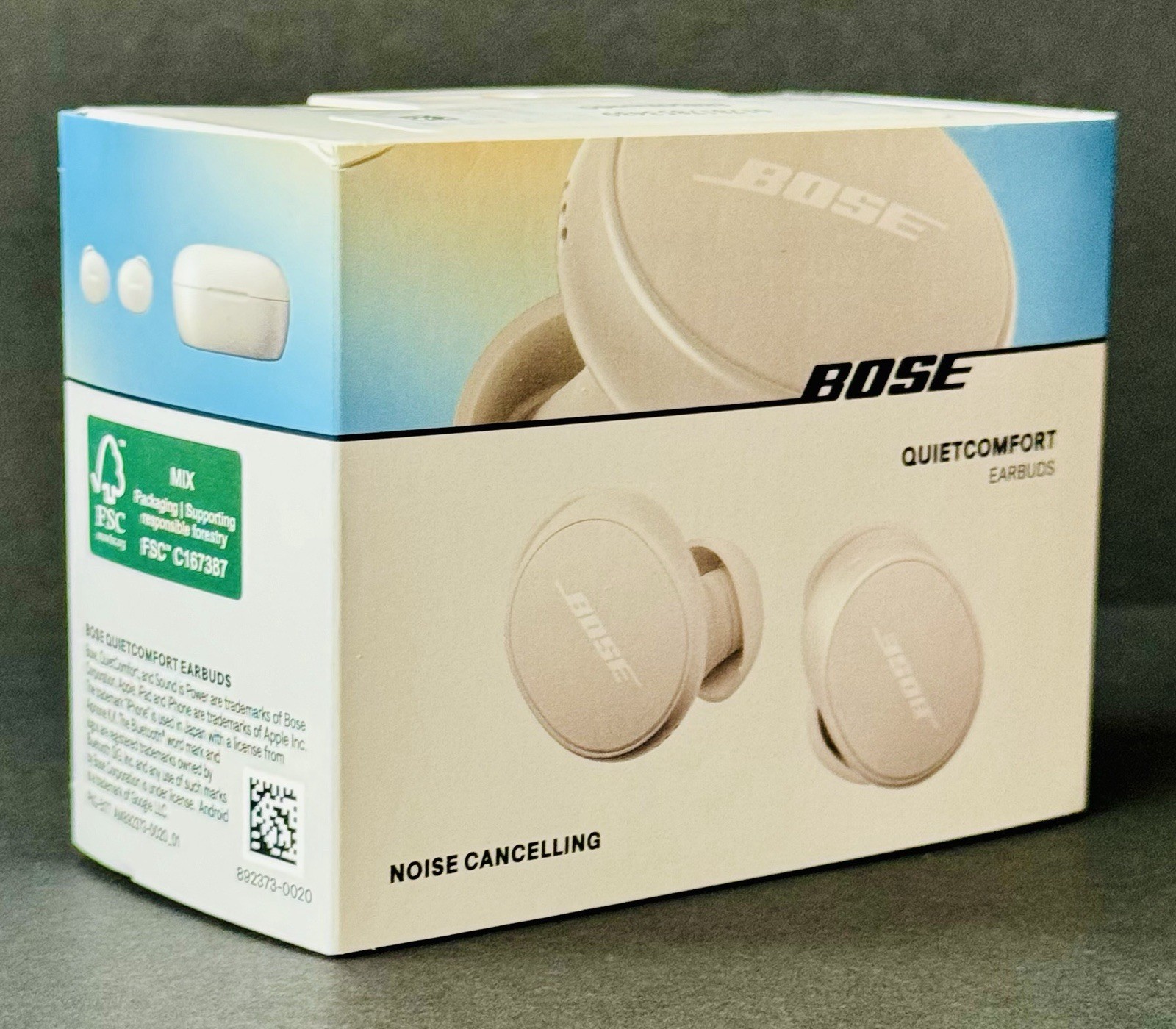 Bose – QuietComfort True Wireless Noise Cancelling In-Ear Earbuds, White SEALED