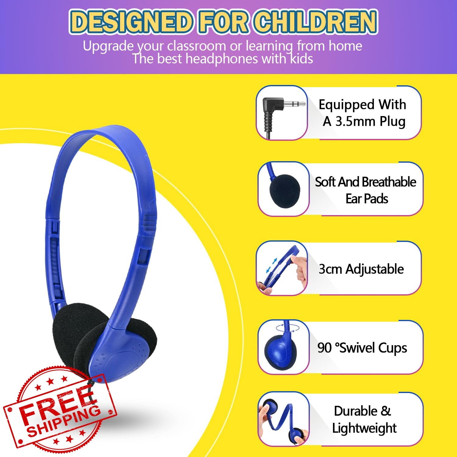 Yoley Headphones 100 Pack 12 Colors