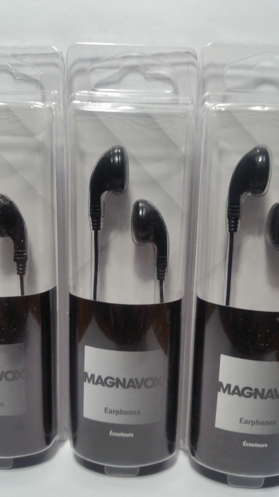 Magnavox Earphones Clear Sound Black 5 Pack