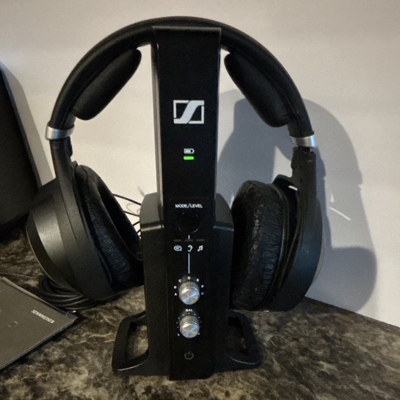 Sennheiser RS 195 RF Wireless Rechargeable Over-Ear TV Headphones, Black