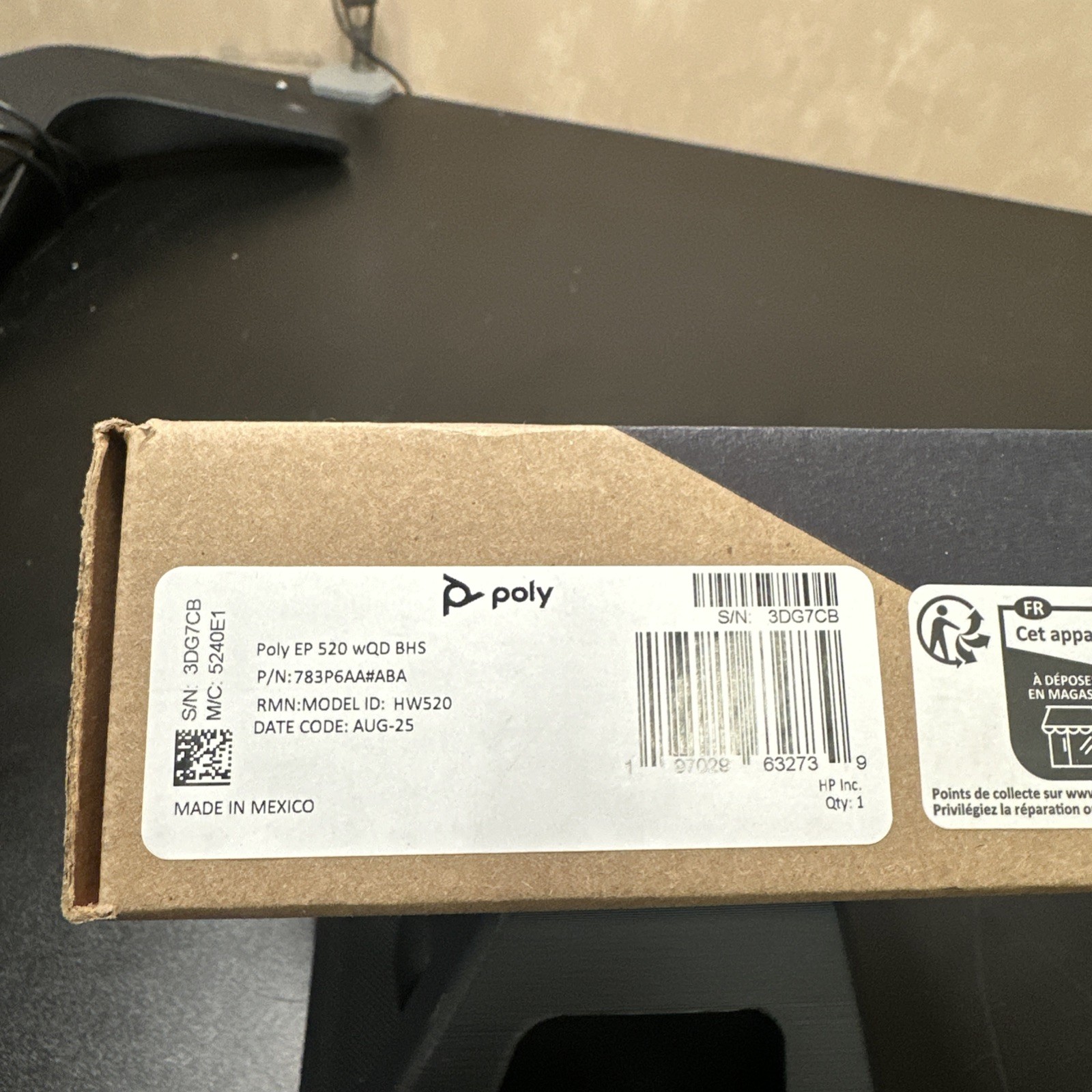 Poly EncorePro 520 with Quick Disconnect Binaural Headset TAA