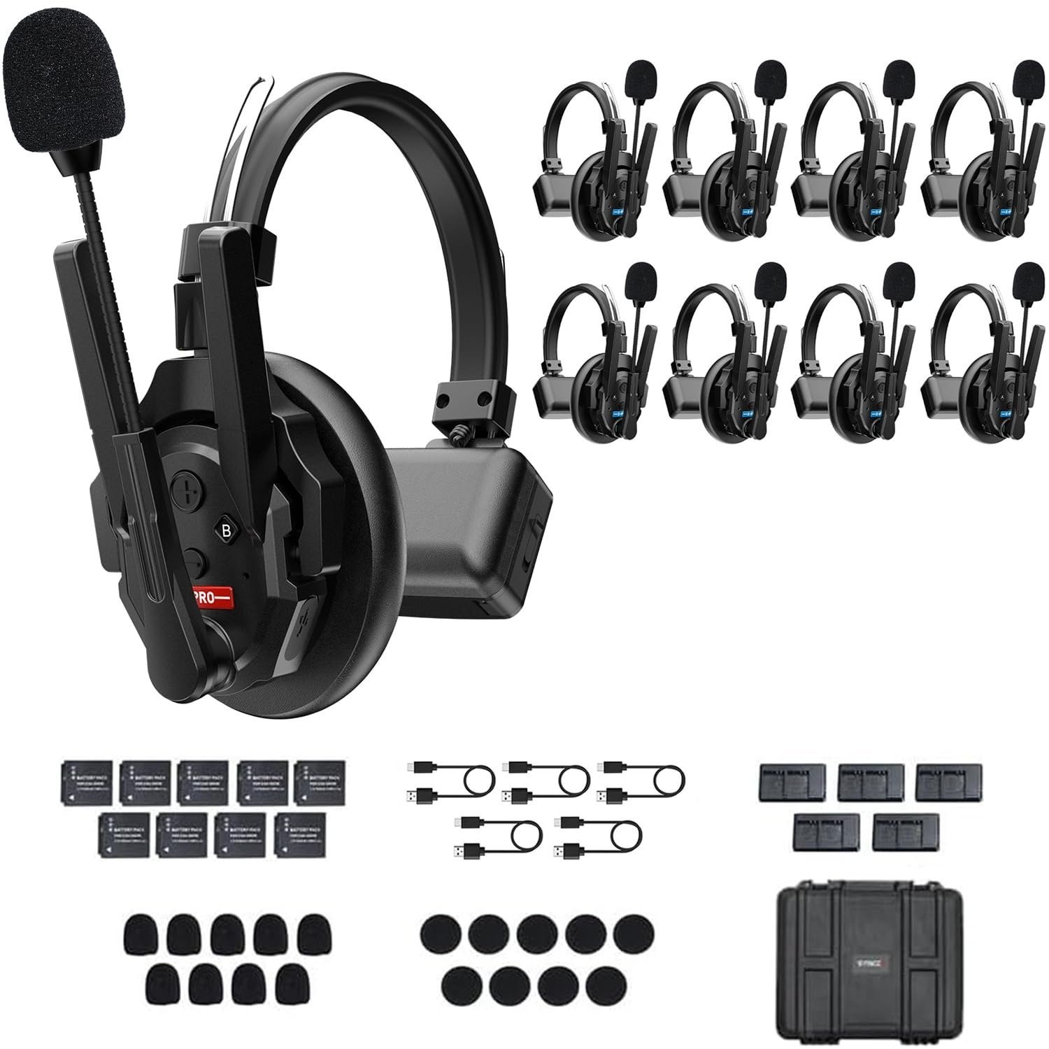 SYNCO XTalk XPro9 Wireless Intercom Headset System with Antenna Enhanced…