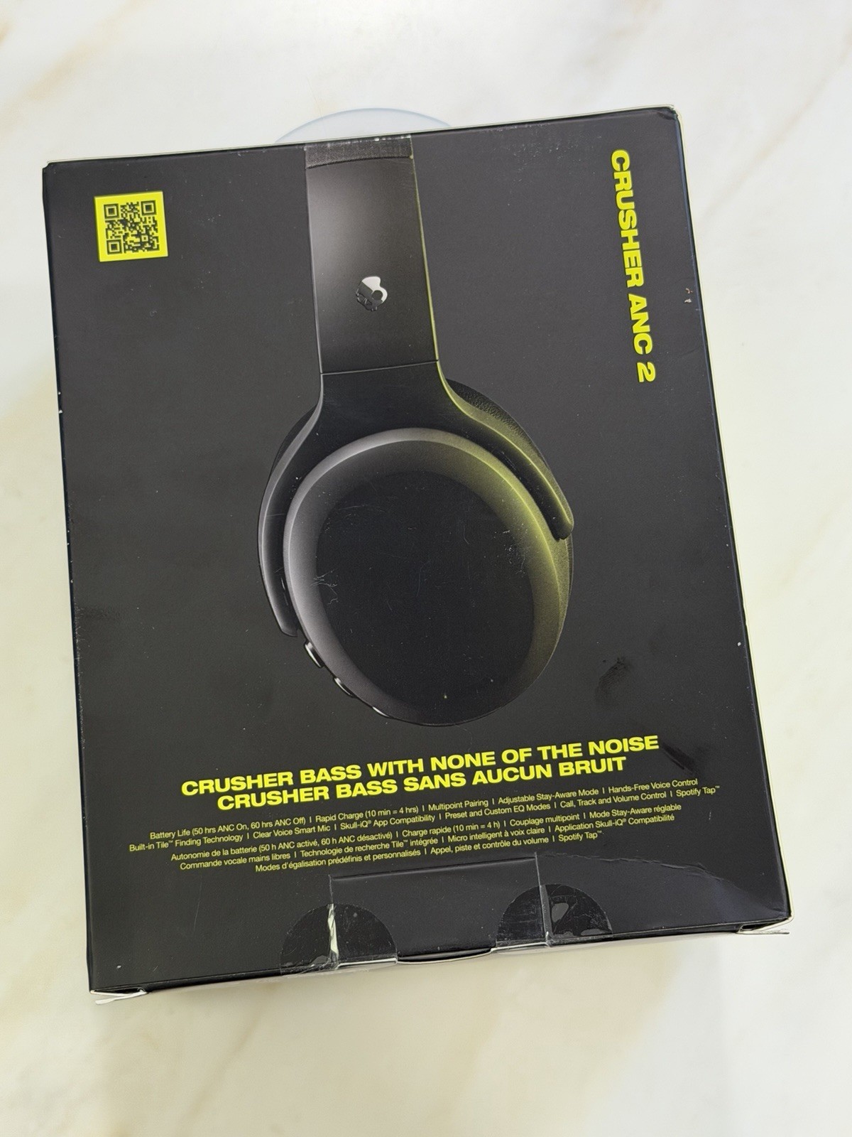 NEW – Skullcandy Crusher ANC 2 Noise Canceling Wireless Headphones Black + USB-C