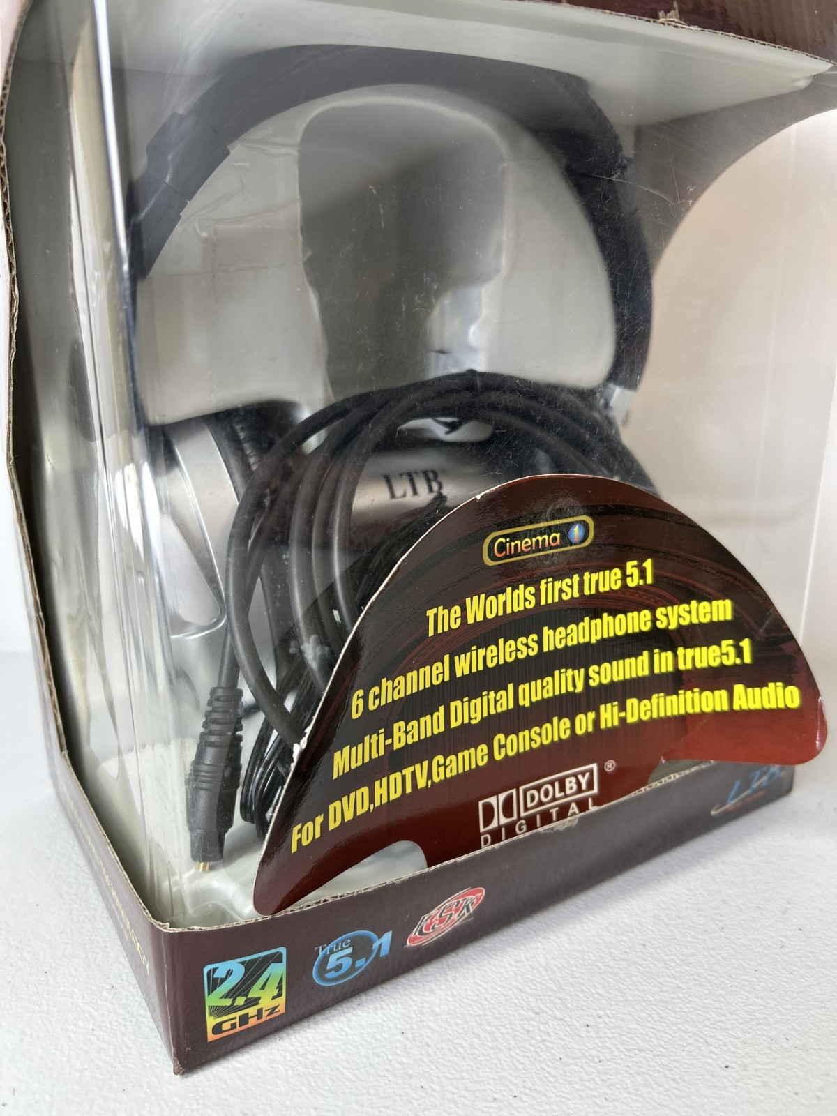 VTG LTB Cinema 1 True Digital 2.4GHz Wireless 5.1 Surround Sound 6 Ch Headphones