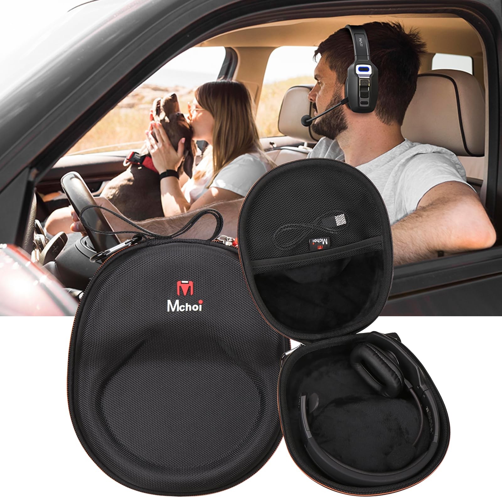 Hard Carrying Case Suitable for LEVN Headset with Microphone, Trucker Headset…
