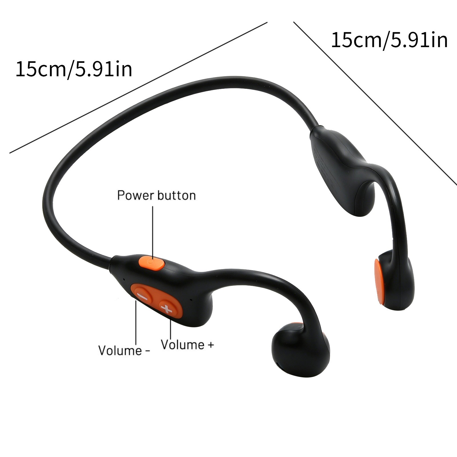 Bone Conduction Headphones IPX5 Waterproof Wireless 5.4 for Gym & Running 16H