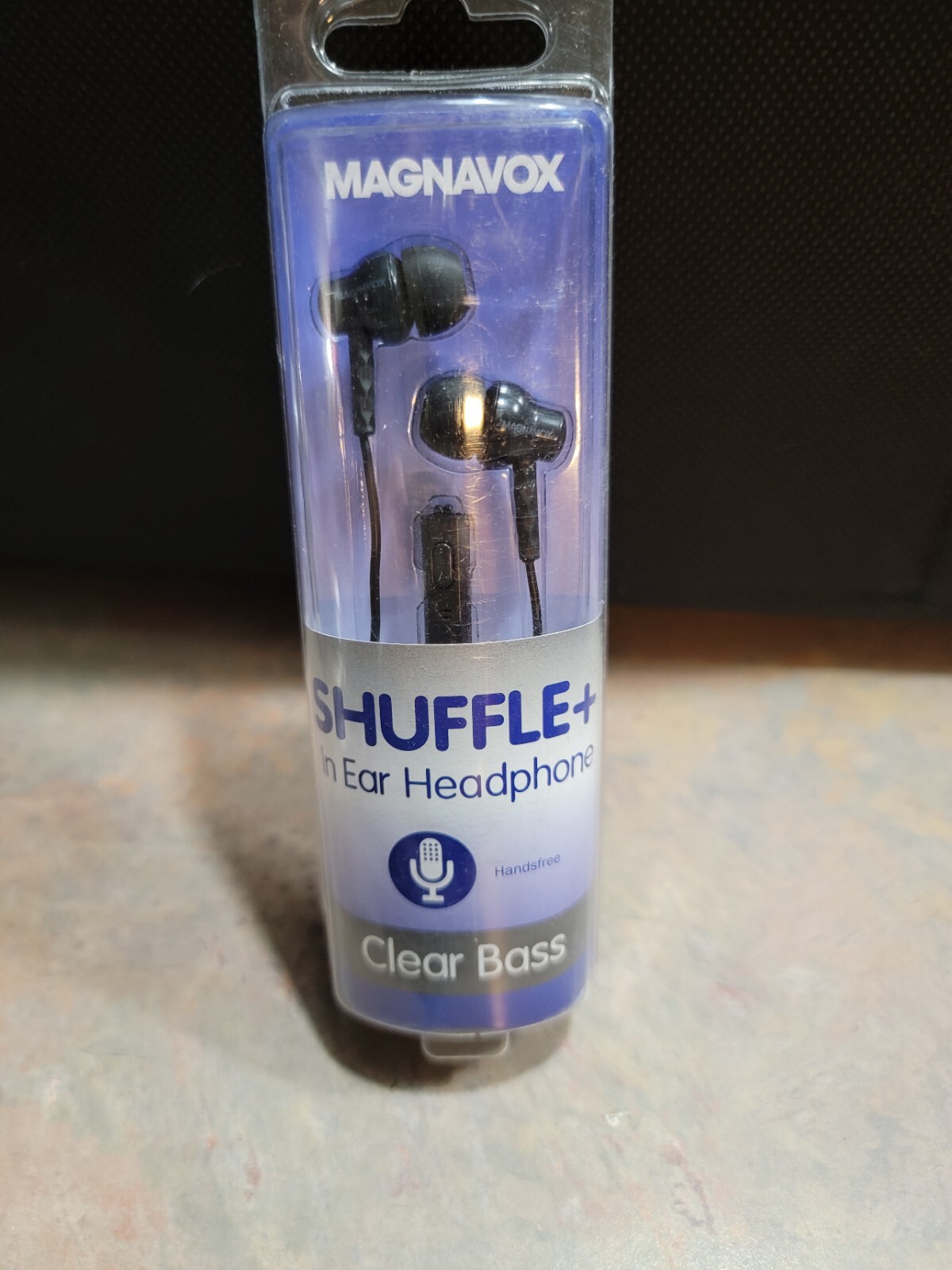 Magnavox Shuffle In Ear Headphones Clear Bass 8.6mm Great Sound Black Earbuds