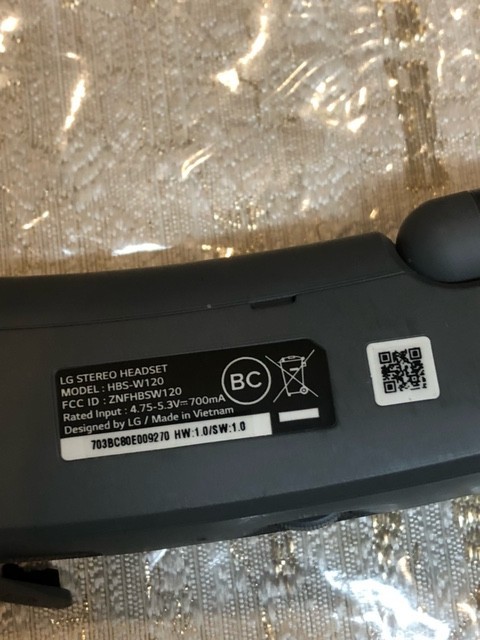 LG Tone HBS-W120 Bluetooth Headset shoulder speaker wireless earbuds Headphones